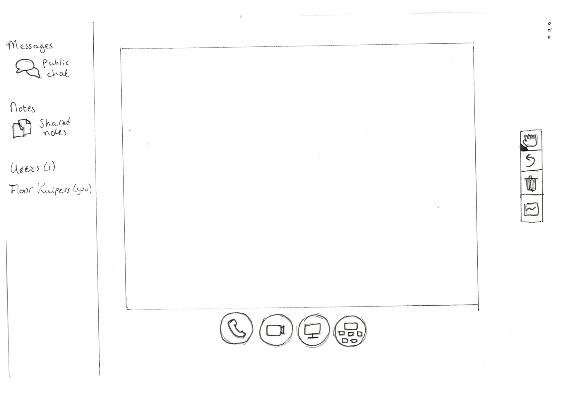 Teacher view of online lecture