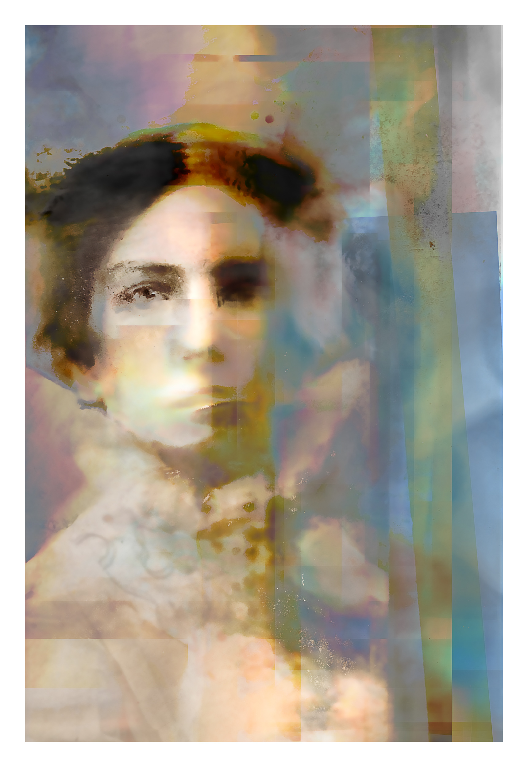 Recalled Series #10 "Unidentified girl, 189-" Original image by unknown photographer, New Westminster Museum and Archive, IHP7171