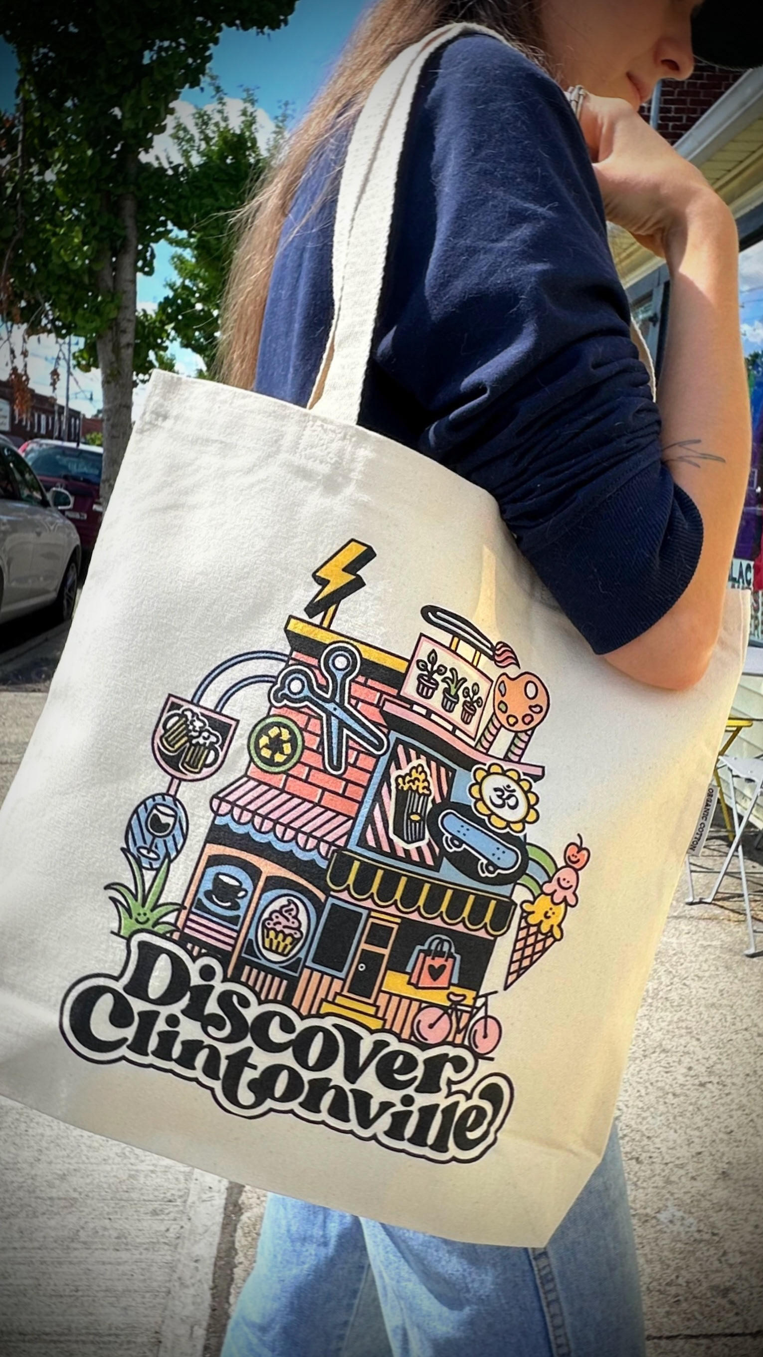Discover Clintonville 100% organic cotton tote