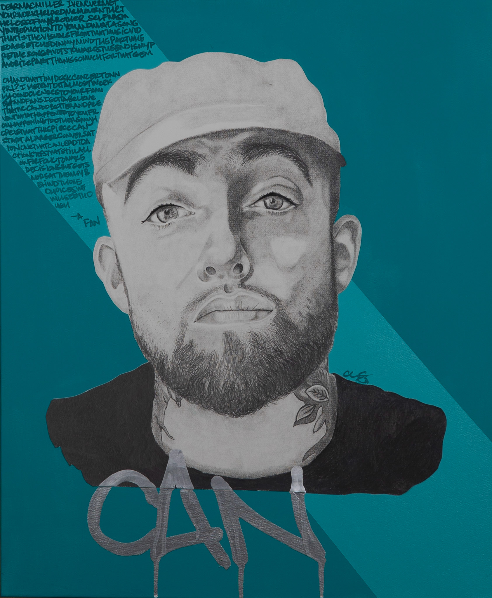 Mac, 20" x 24", Mixed media on canvas
