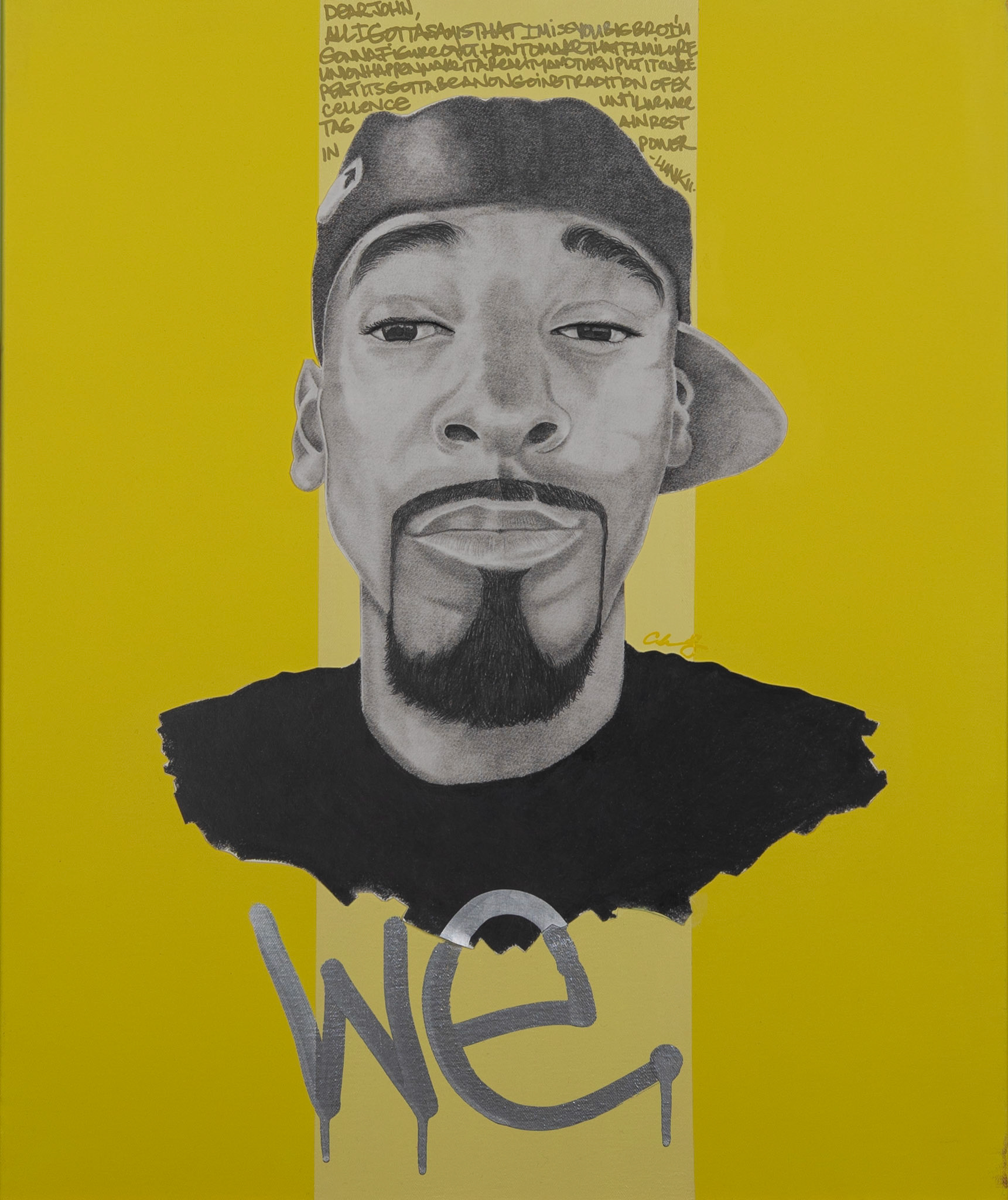 John, 20" x 24", Mixed media on canvas