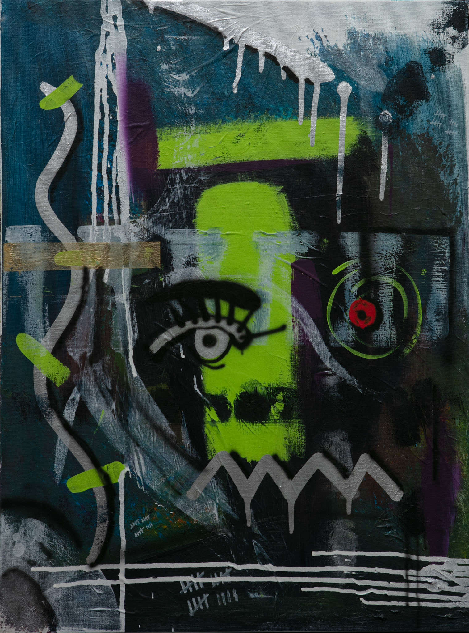 Concrete Monster, 16" x 20"