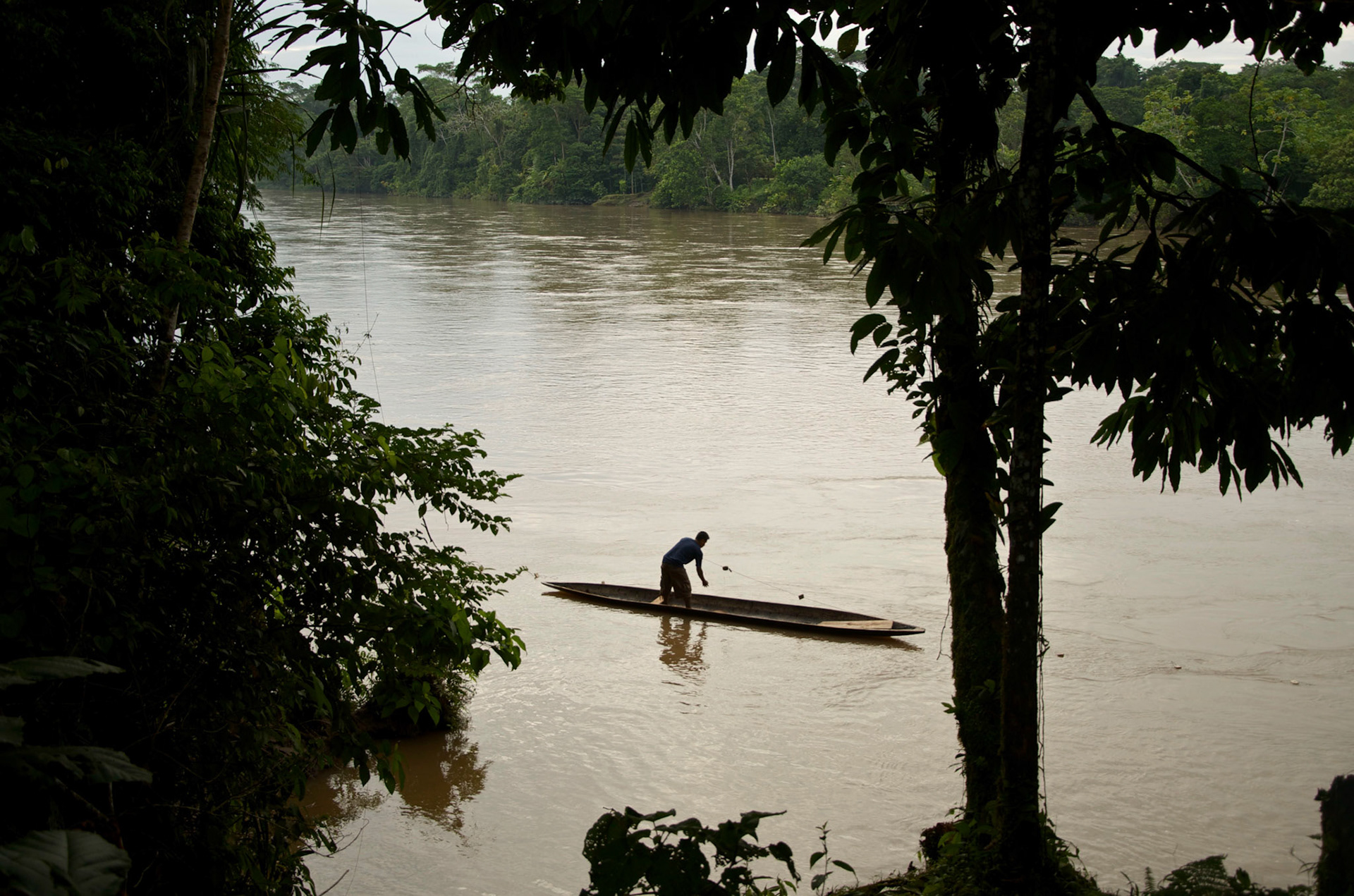 Cesar Fishing. Rio Cuyabeno, Sucumbios, Ecuador