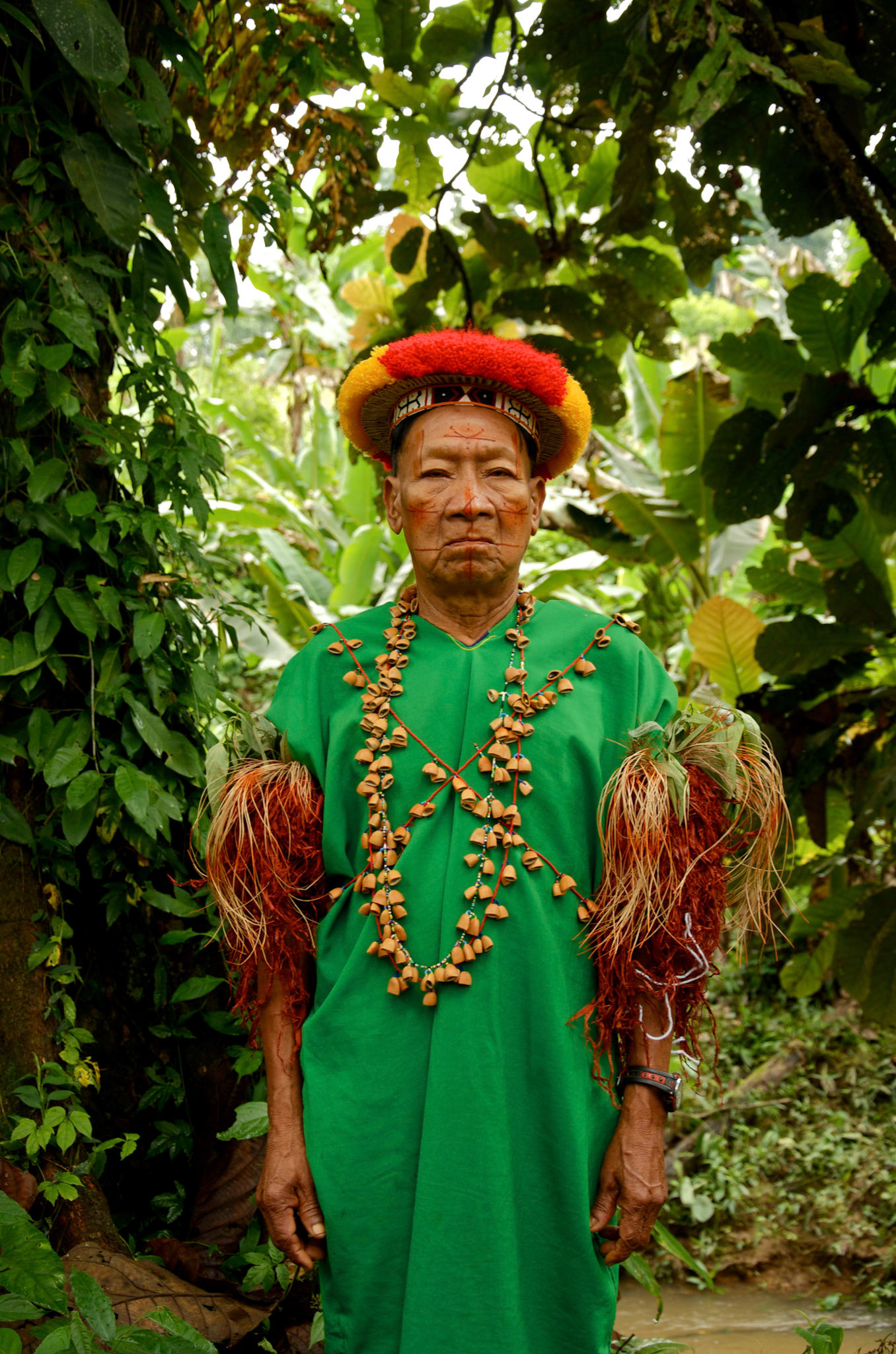 Shaman Julio. Centro Poblado Sekoya. Remolinos, Sucumbios, Ecuador