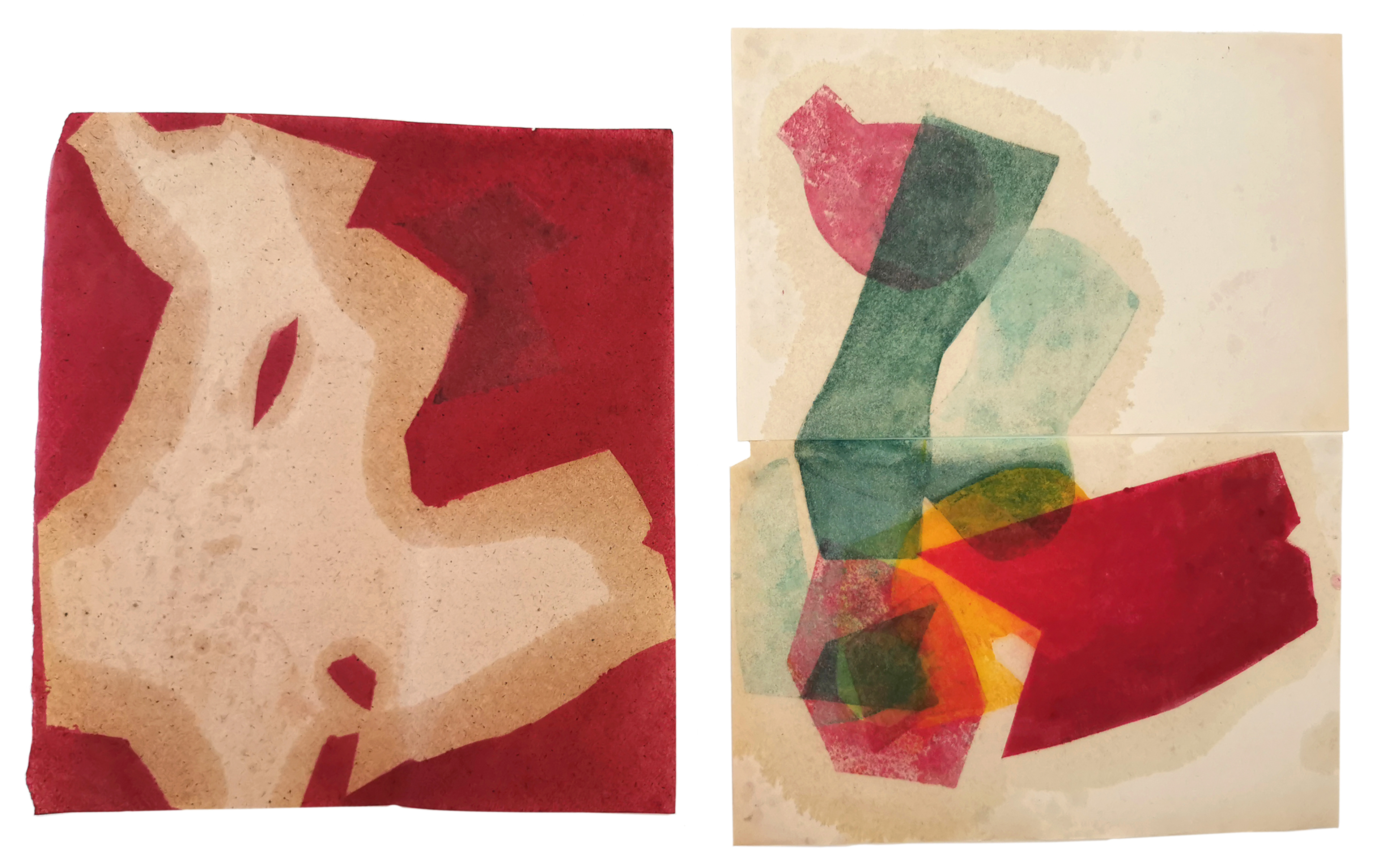 Afterimages, relief print, 2020