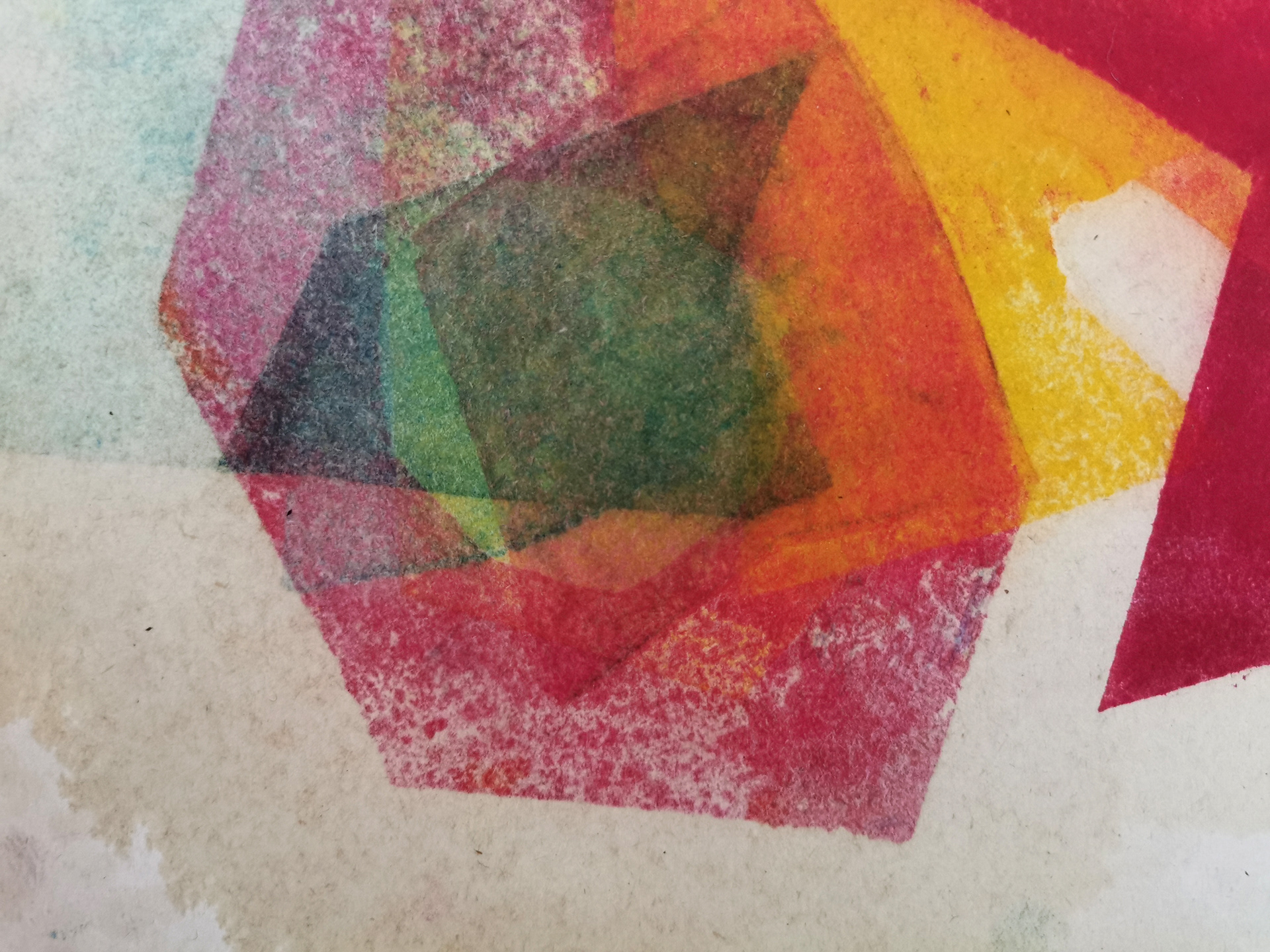 Afterimages, relief print, 2020