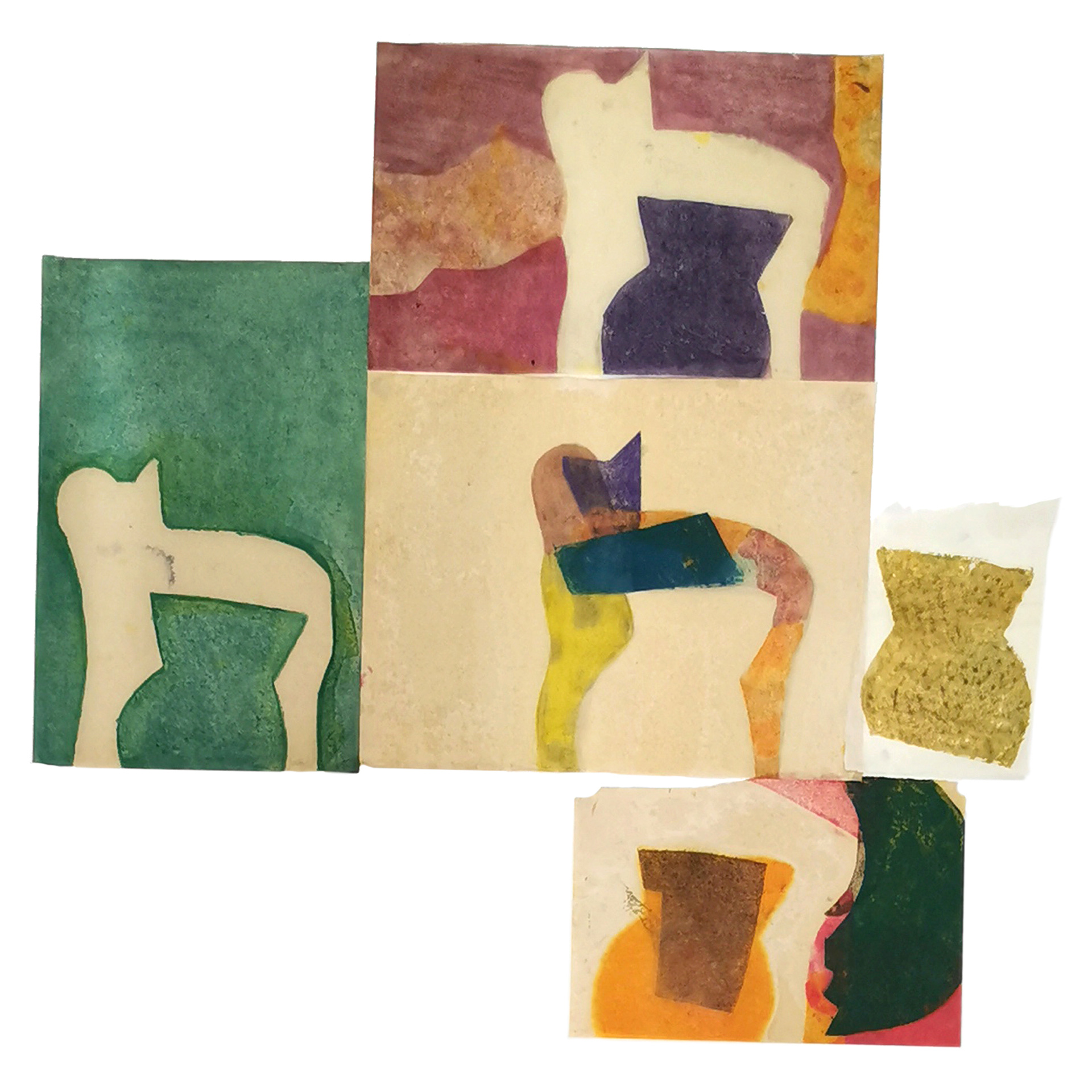 Afterimages, relief print, 2020