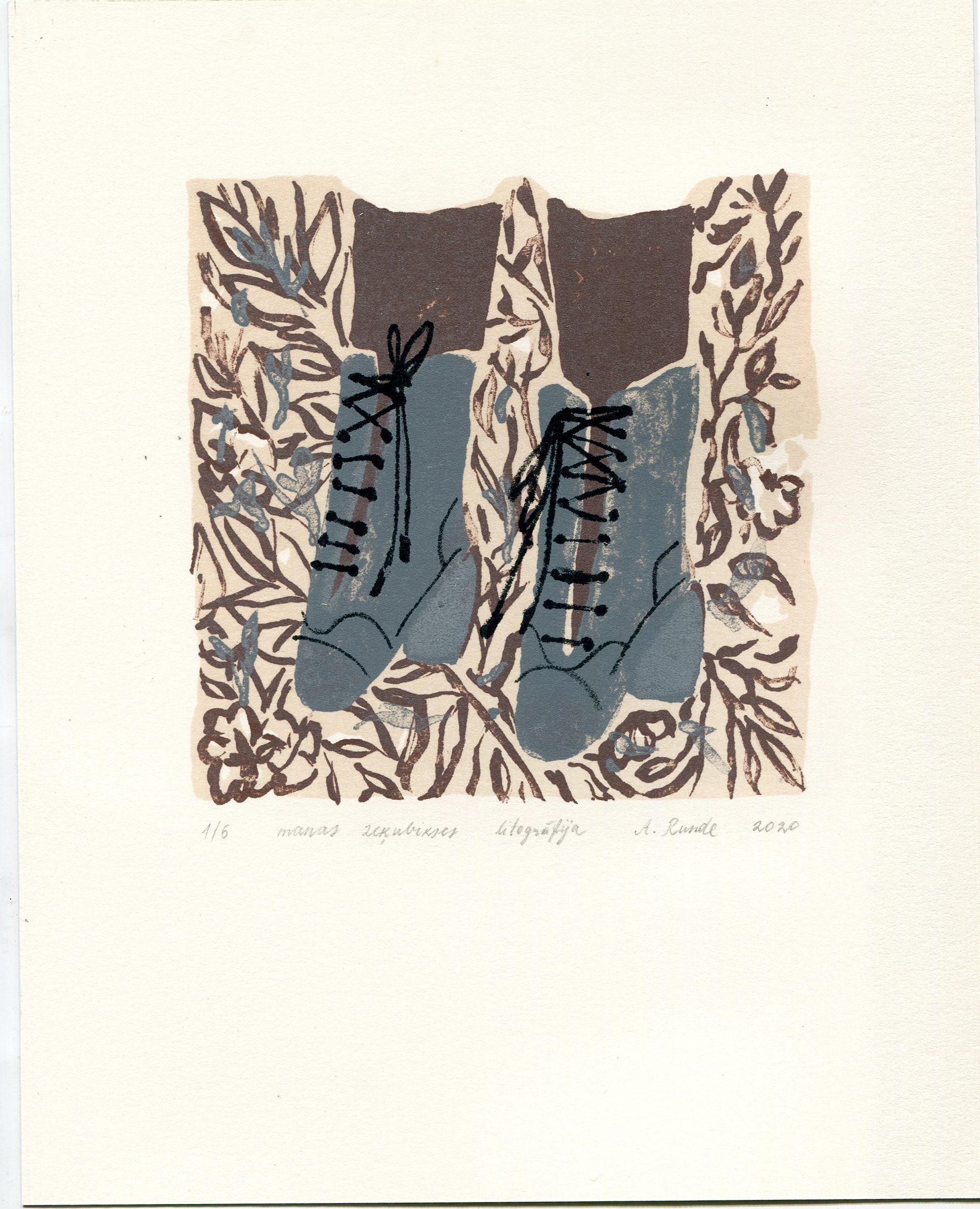 Manas zeķubikses, lithography, 2020