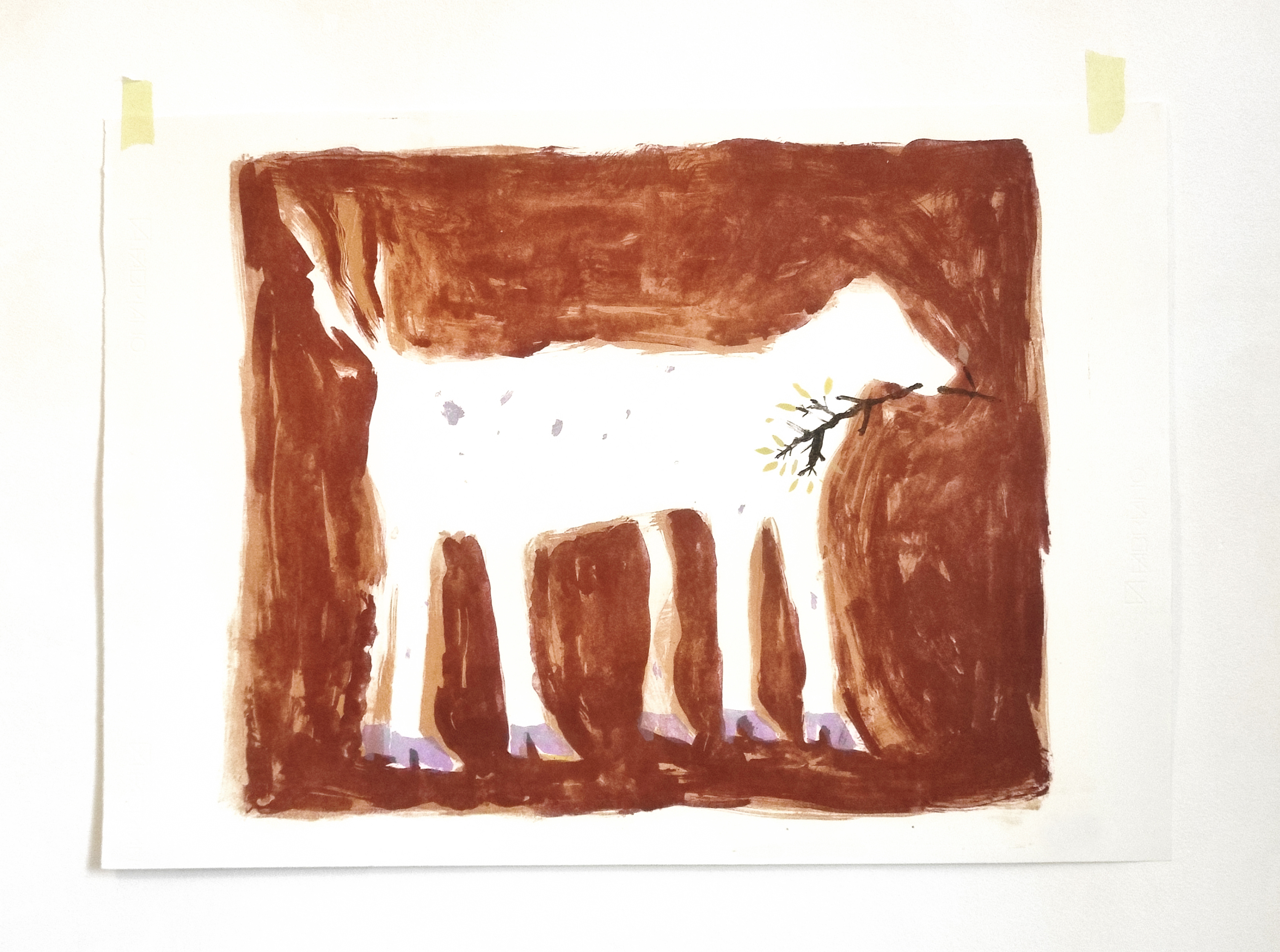 Pies, lithography, 2021