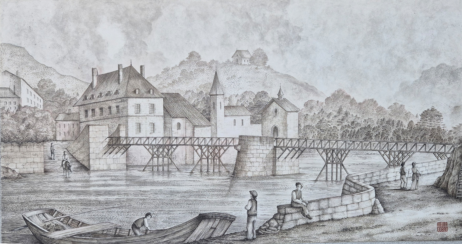 fresque à la chaux 4m,50 x 2m,50