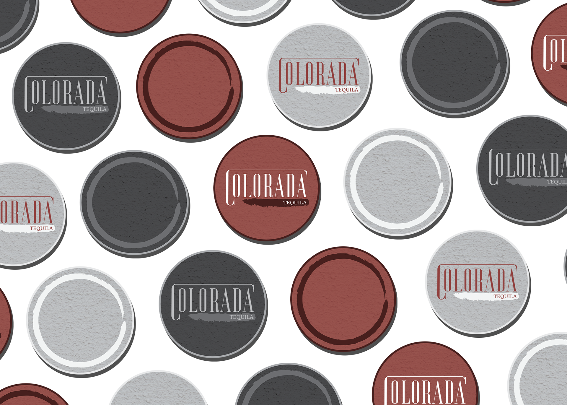 Drink coaster design for Tequila Colorada