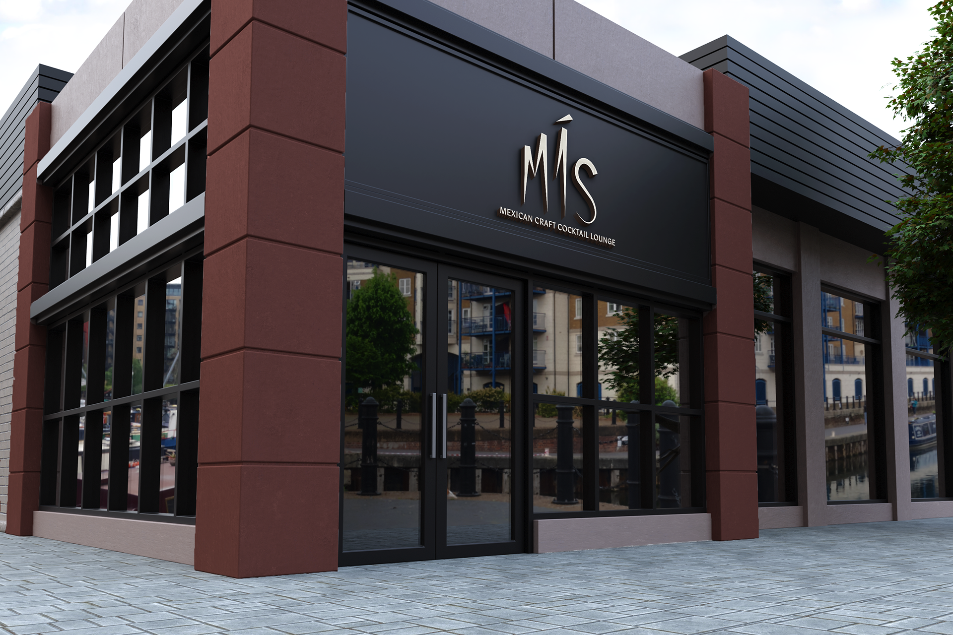 Exterior look at Más Craft Cocktail Lounge