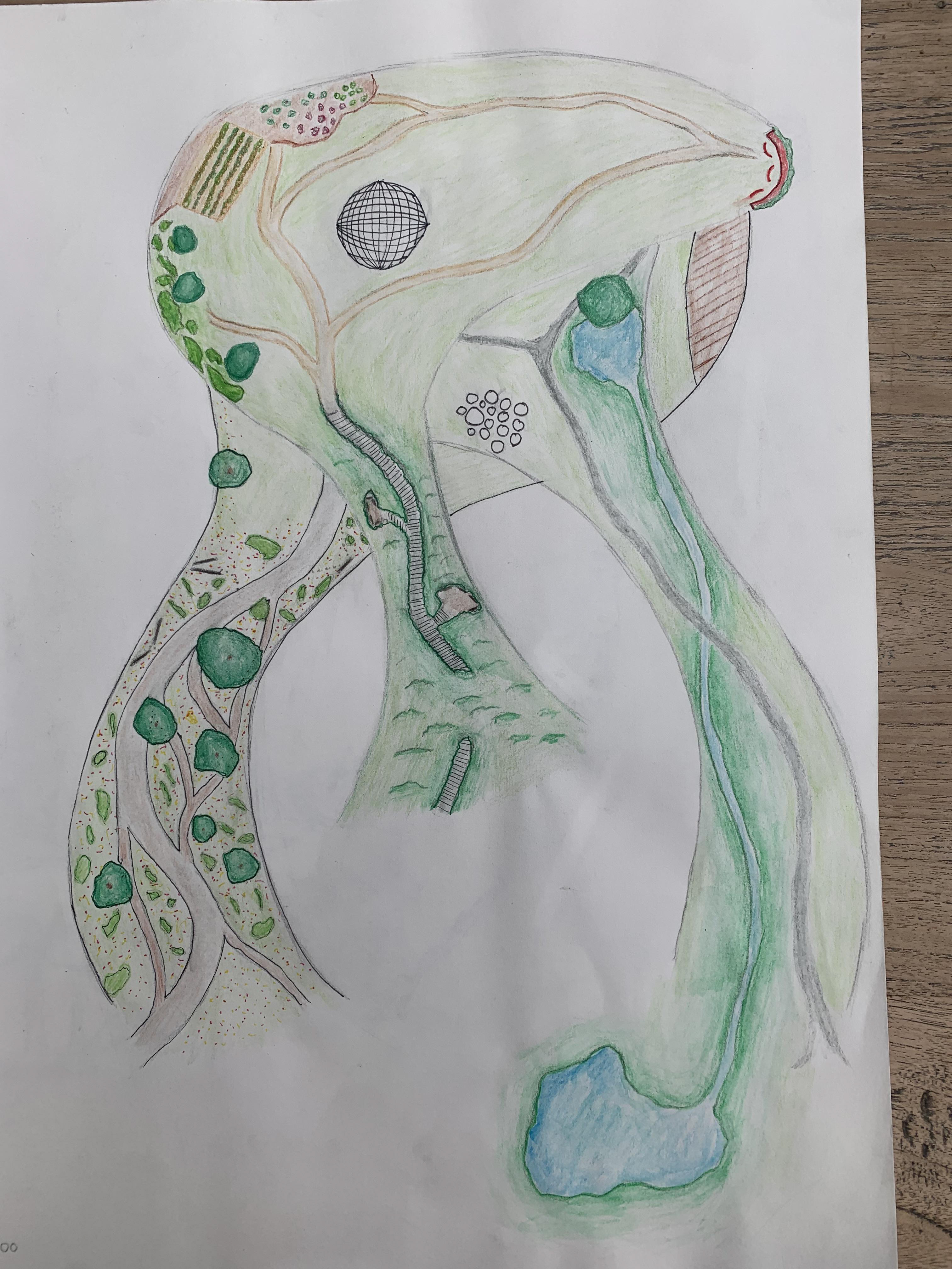 A sketch some further in the project