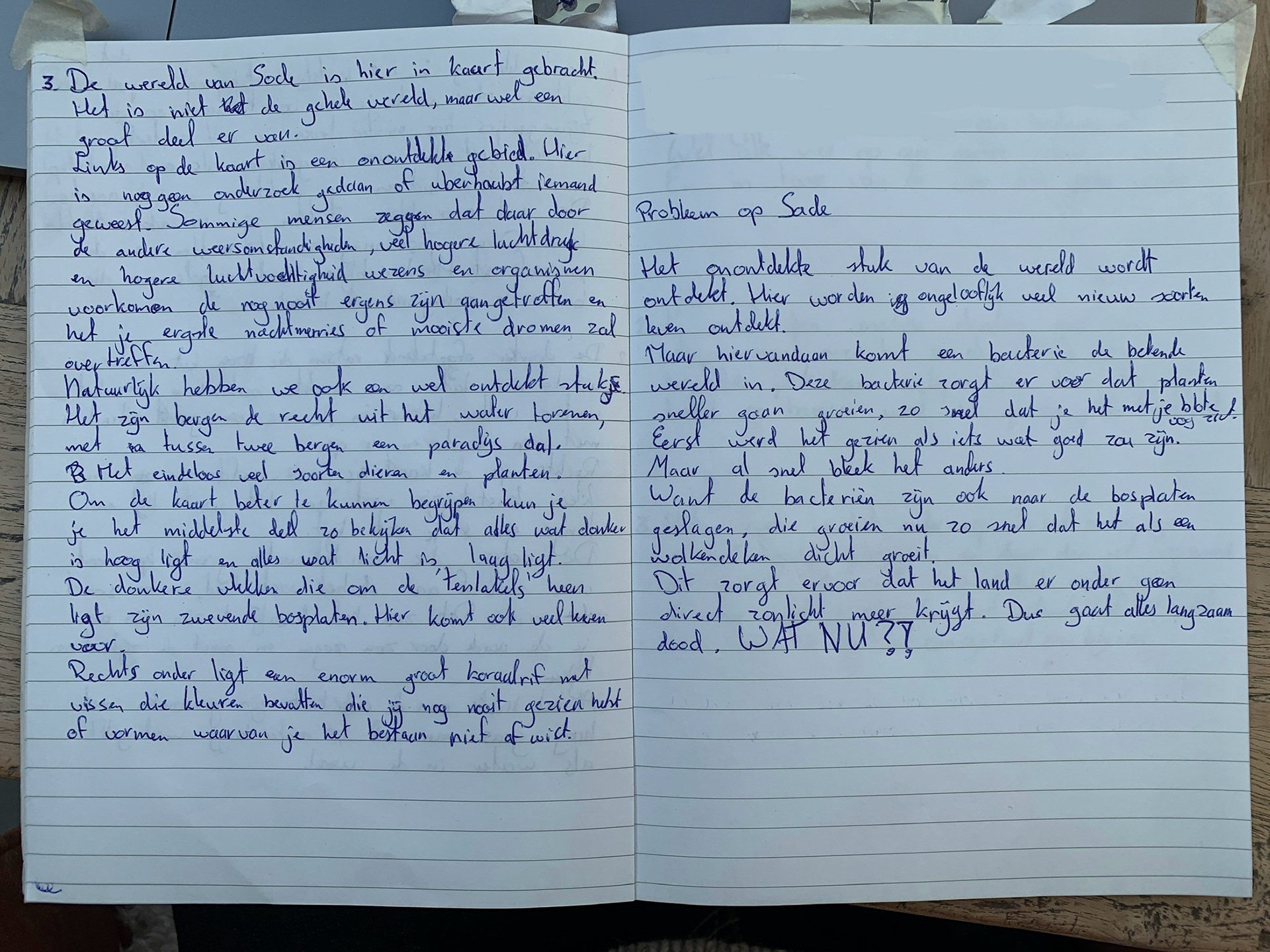  The story I made up derived from the first drawing