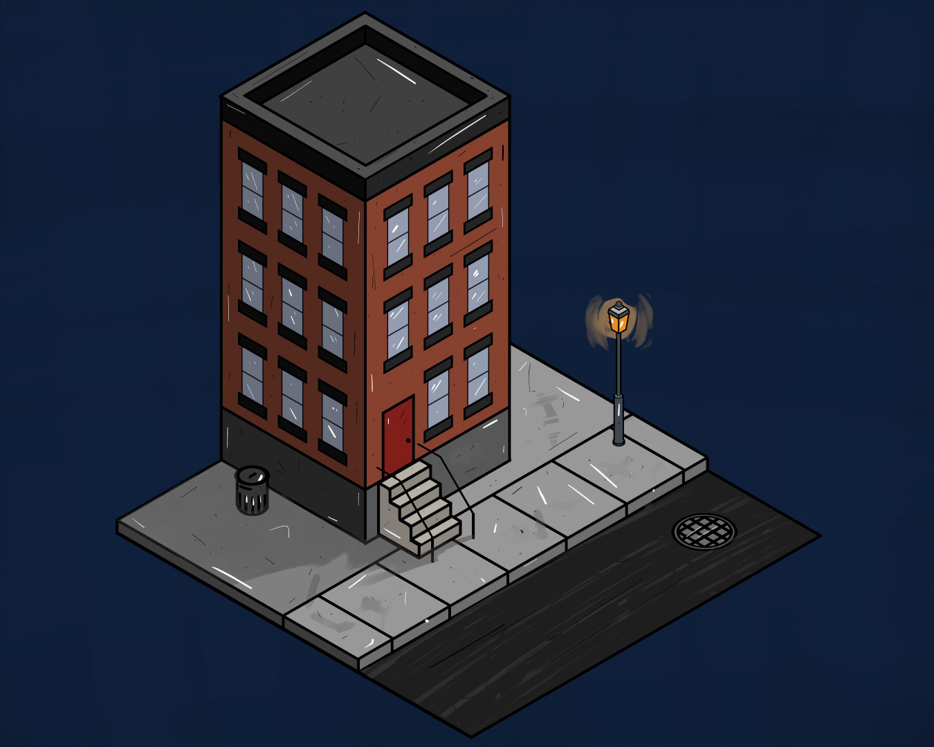 Isometric Building Illustration