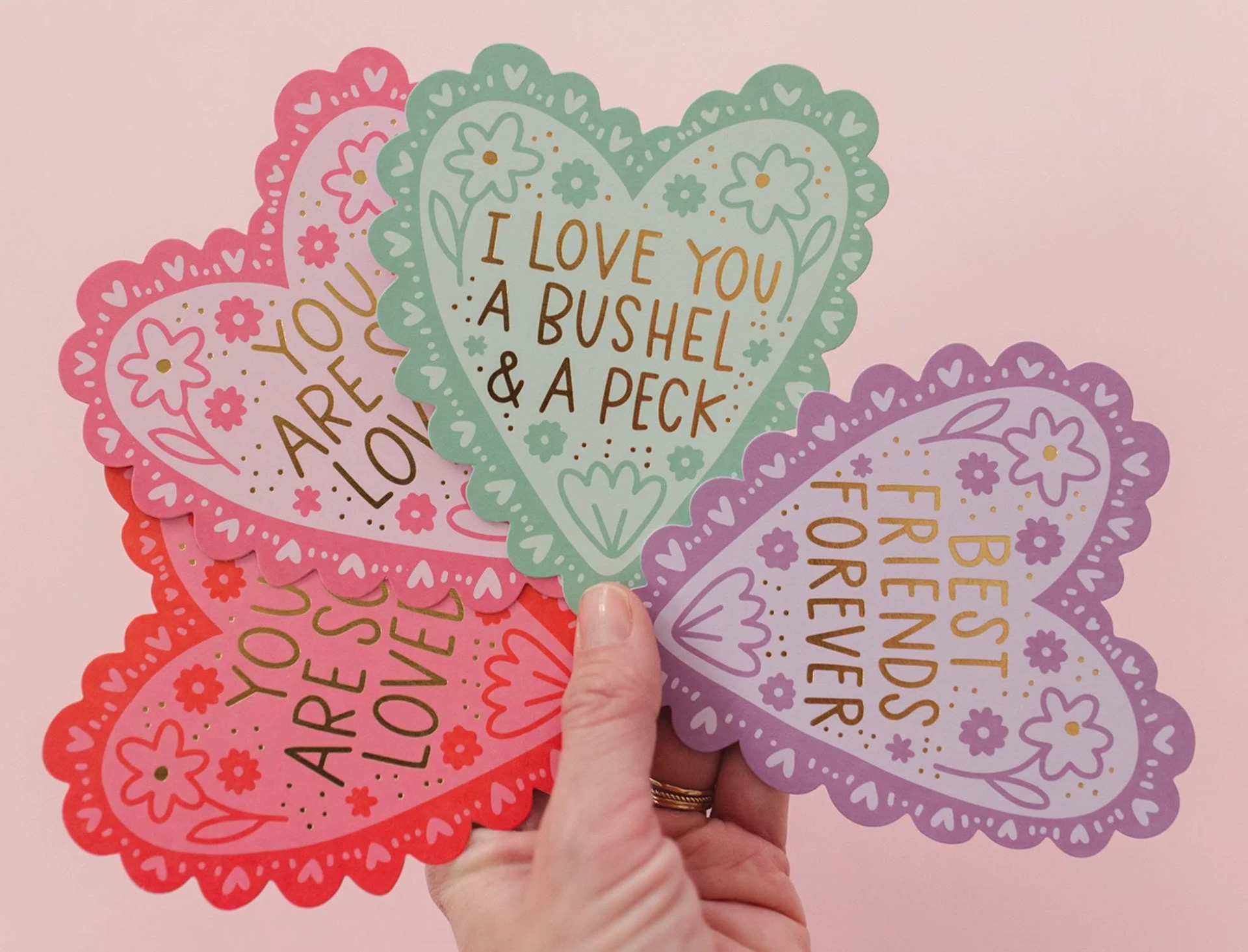 Pippi Post - Hearts Specialty Die Cut Greeting Cards Boxed Set