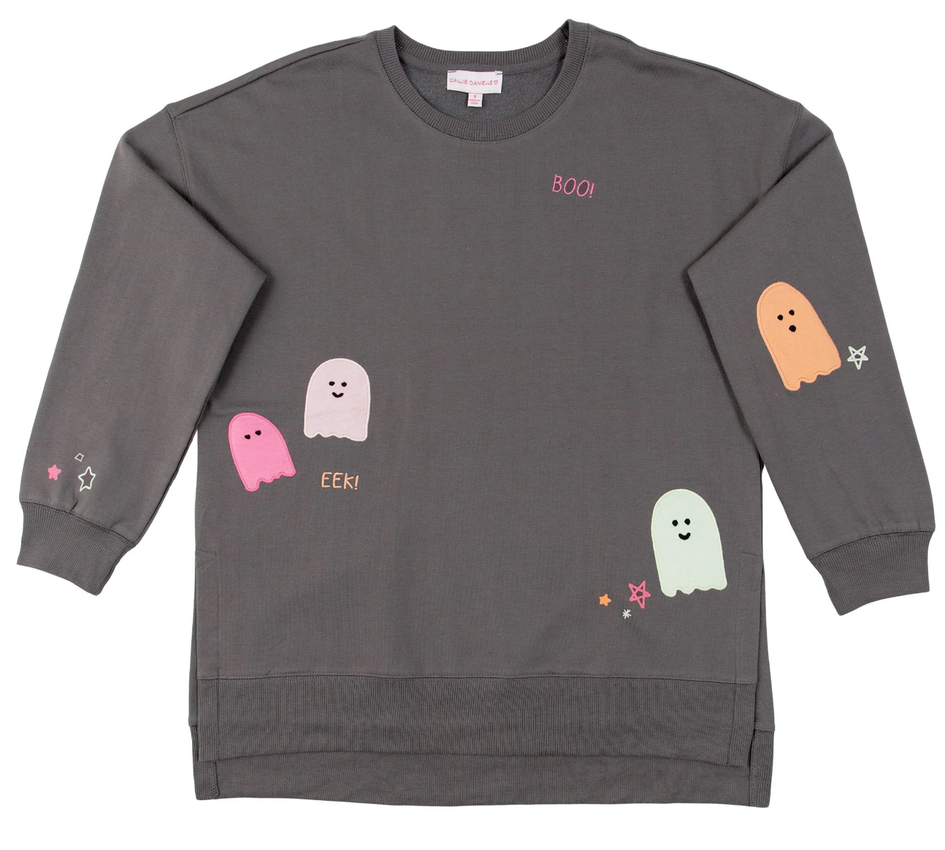 Callie Danielle - Vintage Applique Ghosts Tunic Sweatshirt