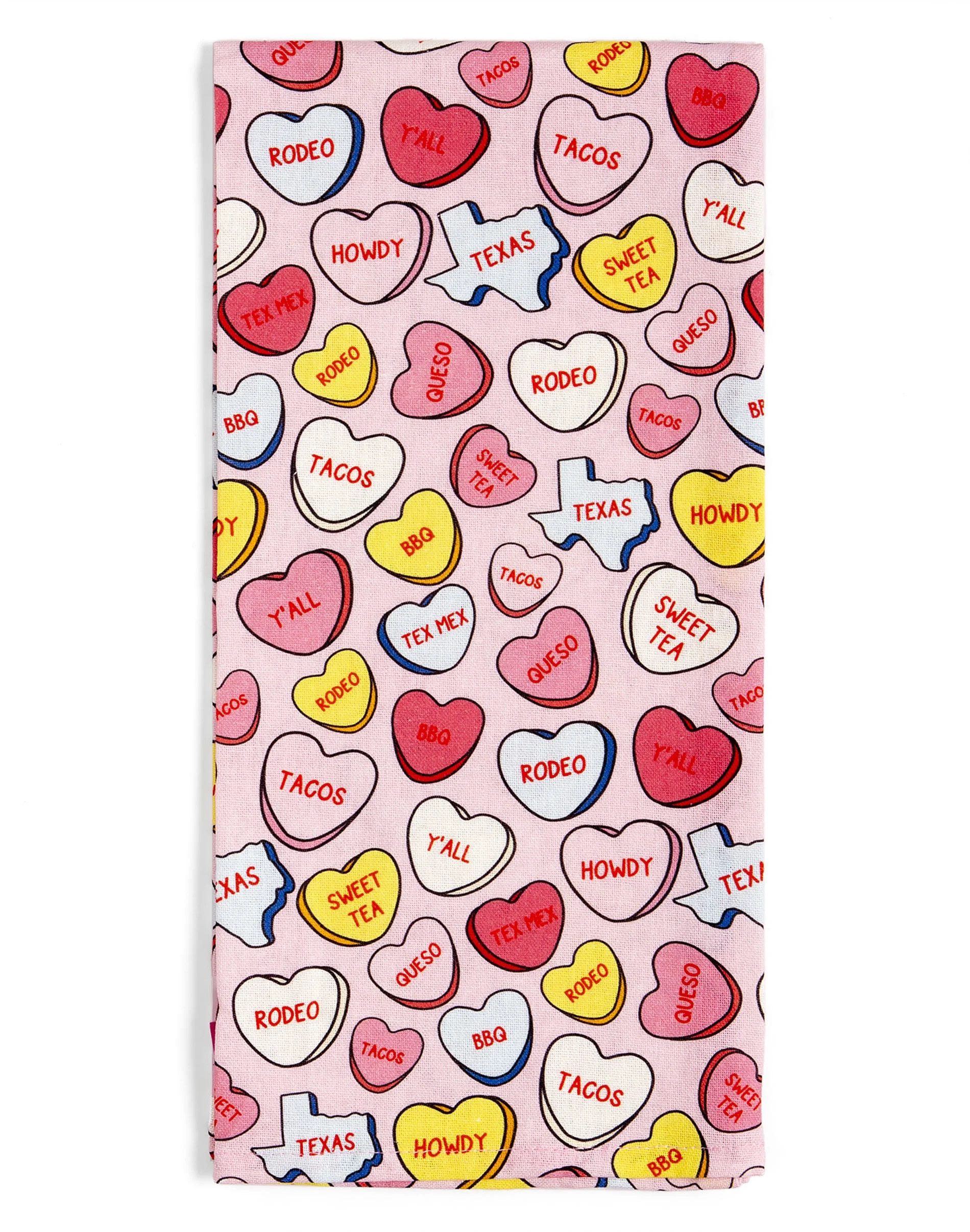 Callie Danielle - Texas Western Conversation Hearts Tea Towel