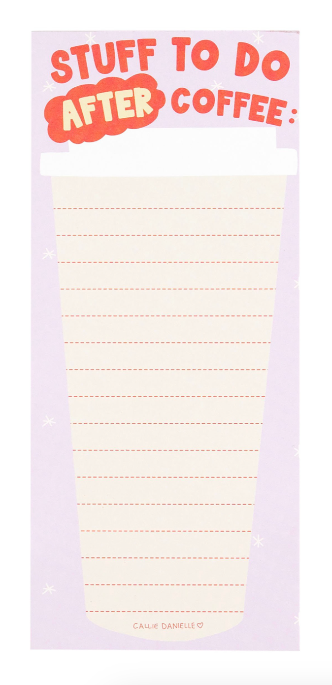 Callie Danielle - Stuff To Do After Coffee Notepad