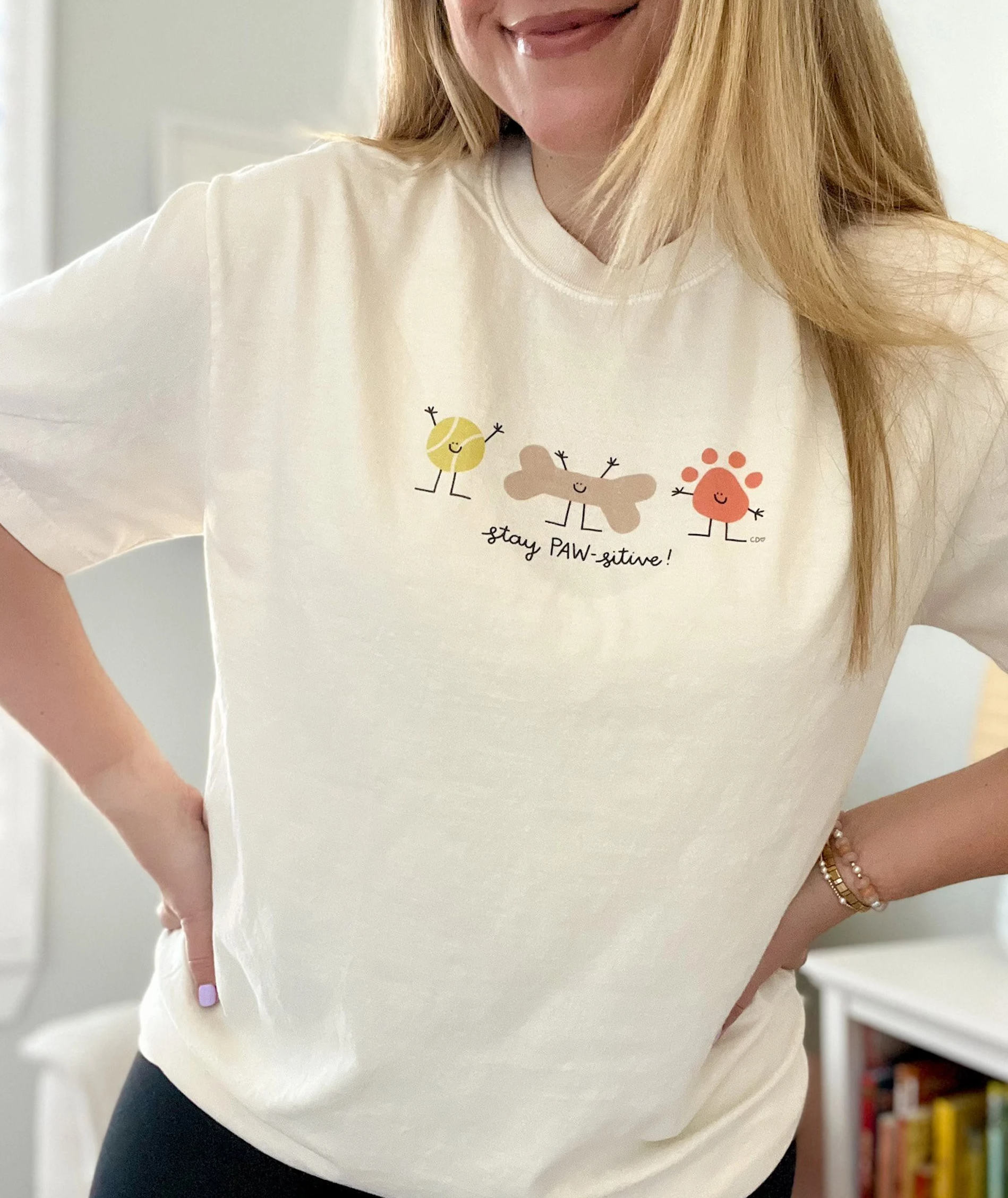 Callie Danielle - Stay Pawsitive Dog Tee