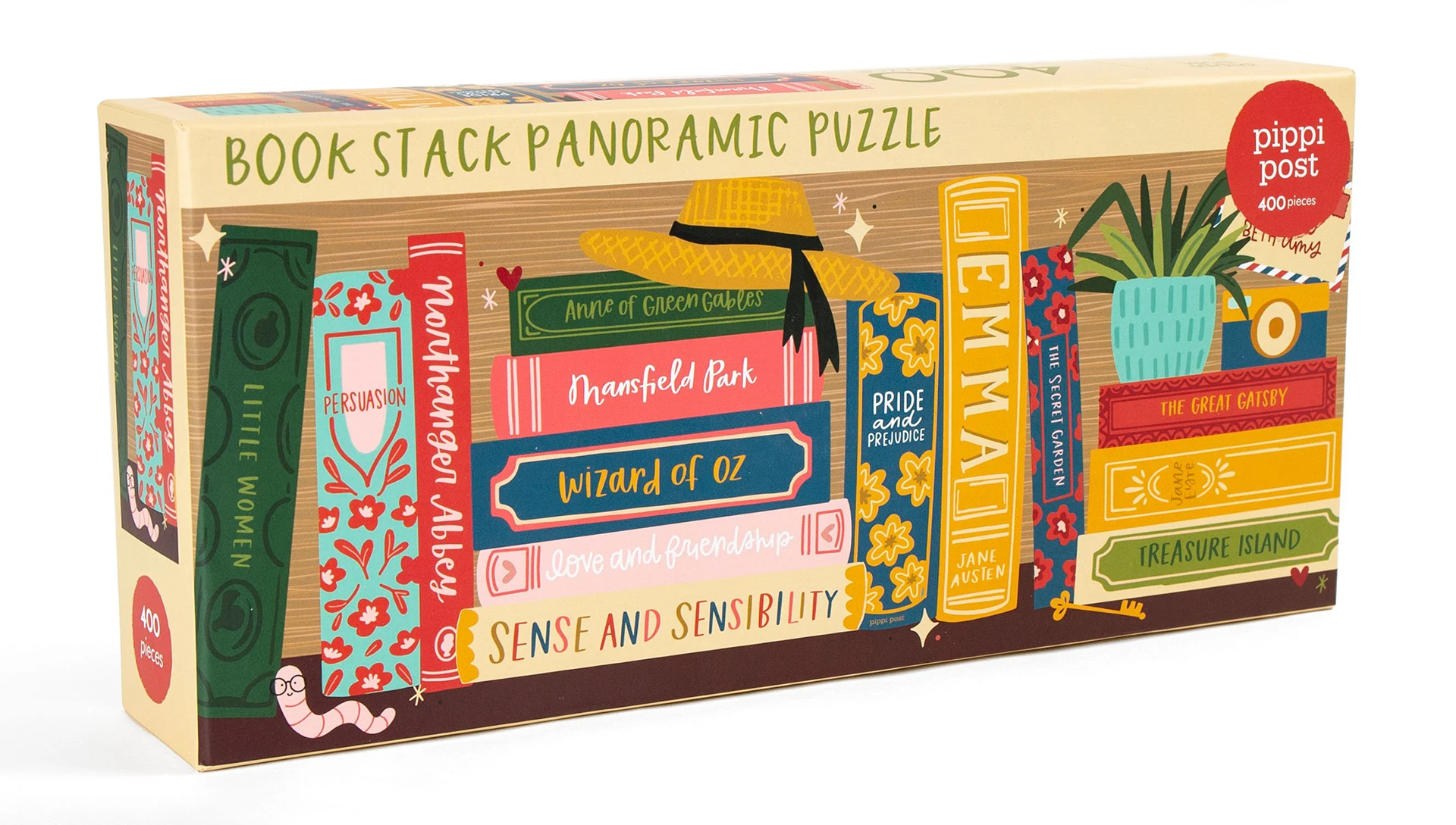 Pippi Post - Book Stack Panoramic Puzzle