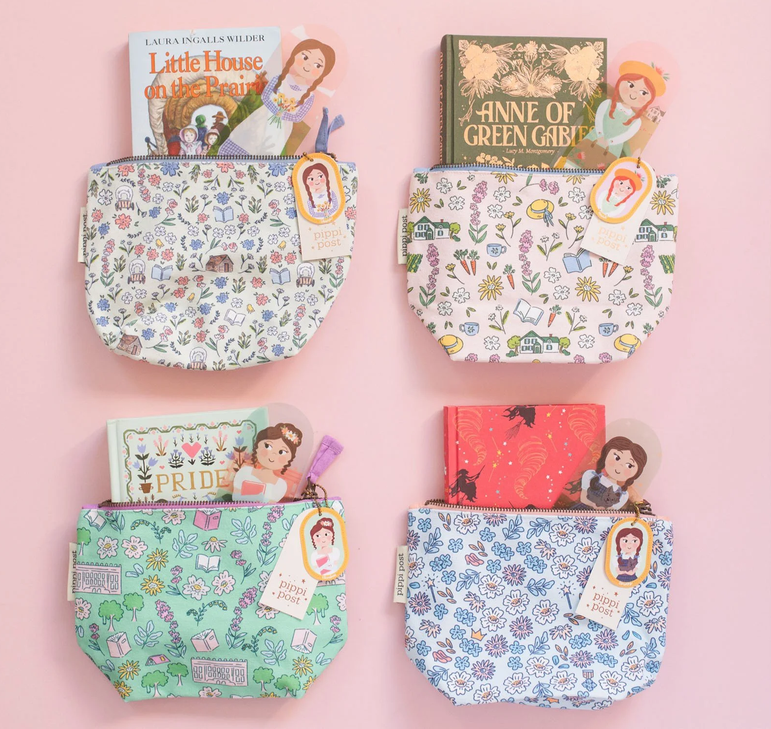 Pippi Post - Favorite Books Canvas Pouch