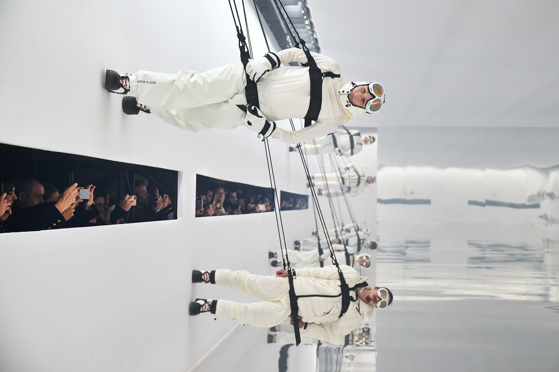 A model walks the runway during the Moncler fashion show as part of Milan Fashion Week Fall/Winter 2020-2021 on February 19, 2020 in Milan, Italy