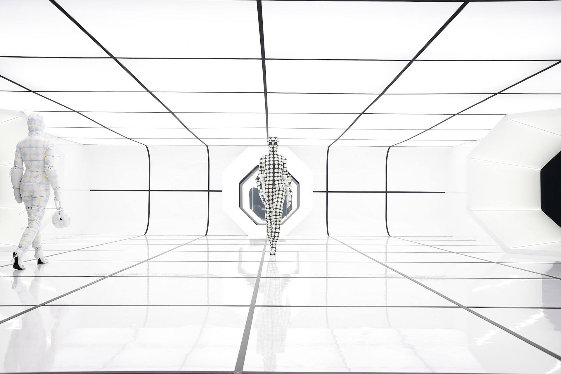 A model walks the runway during the Moncler fashion show as part of Milan Fashion Week Fall/Winter 2020-2021 on February 19, 2020 in Milan, Italy