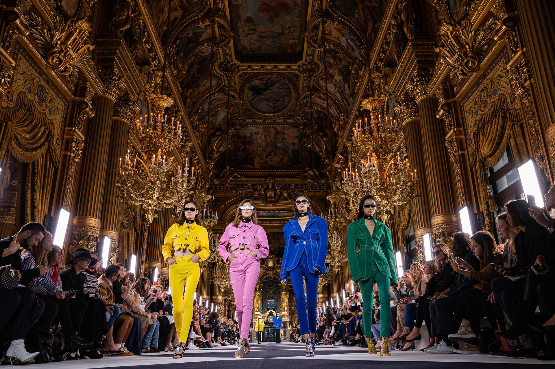 Models walk the runway during the Balmain Womenswear Spring/Summer 2020 show as part of Paris Fashion Week on September 27, 2019 in Paris, France.