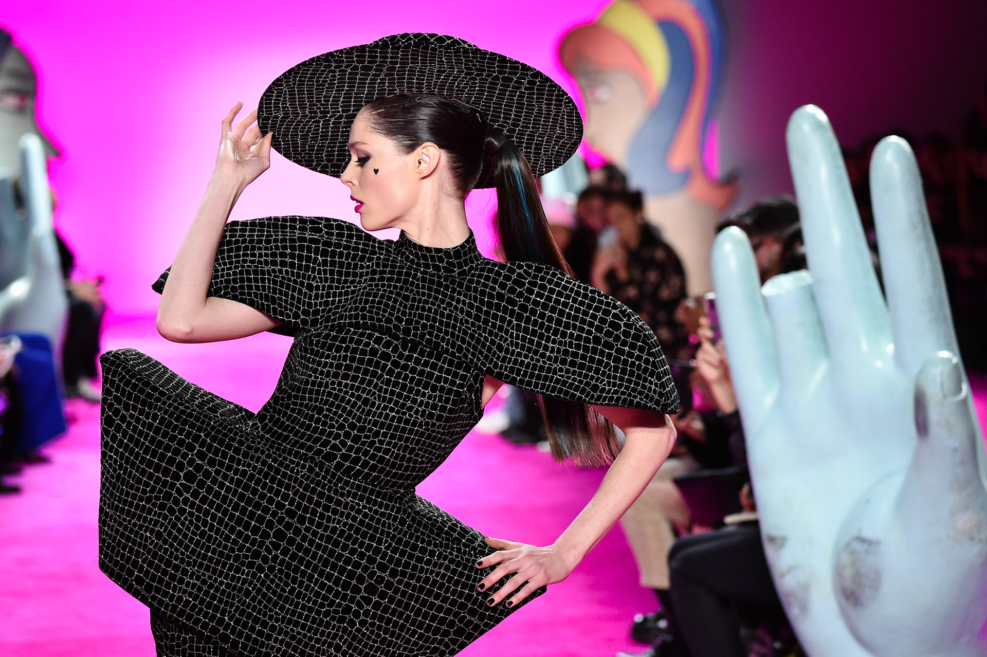 Coco Rocha walks the runway during Christian Siriano show at New York Fashion Week at Spring Studios on February 6, 2020 in New York City