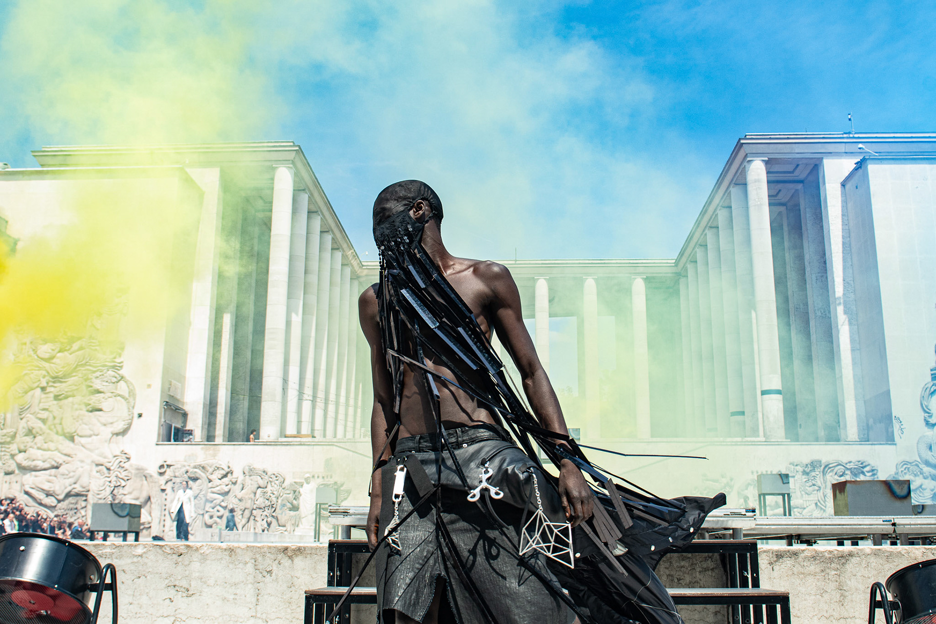 A model walks the runway during the Rick Owens Menswear Spring/Summer 2019 show as part of Paris Fashion Week