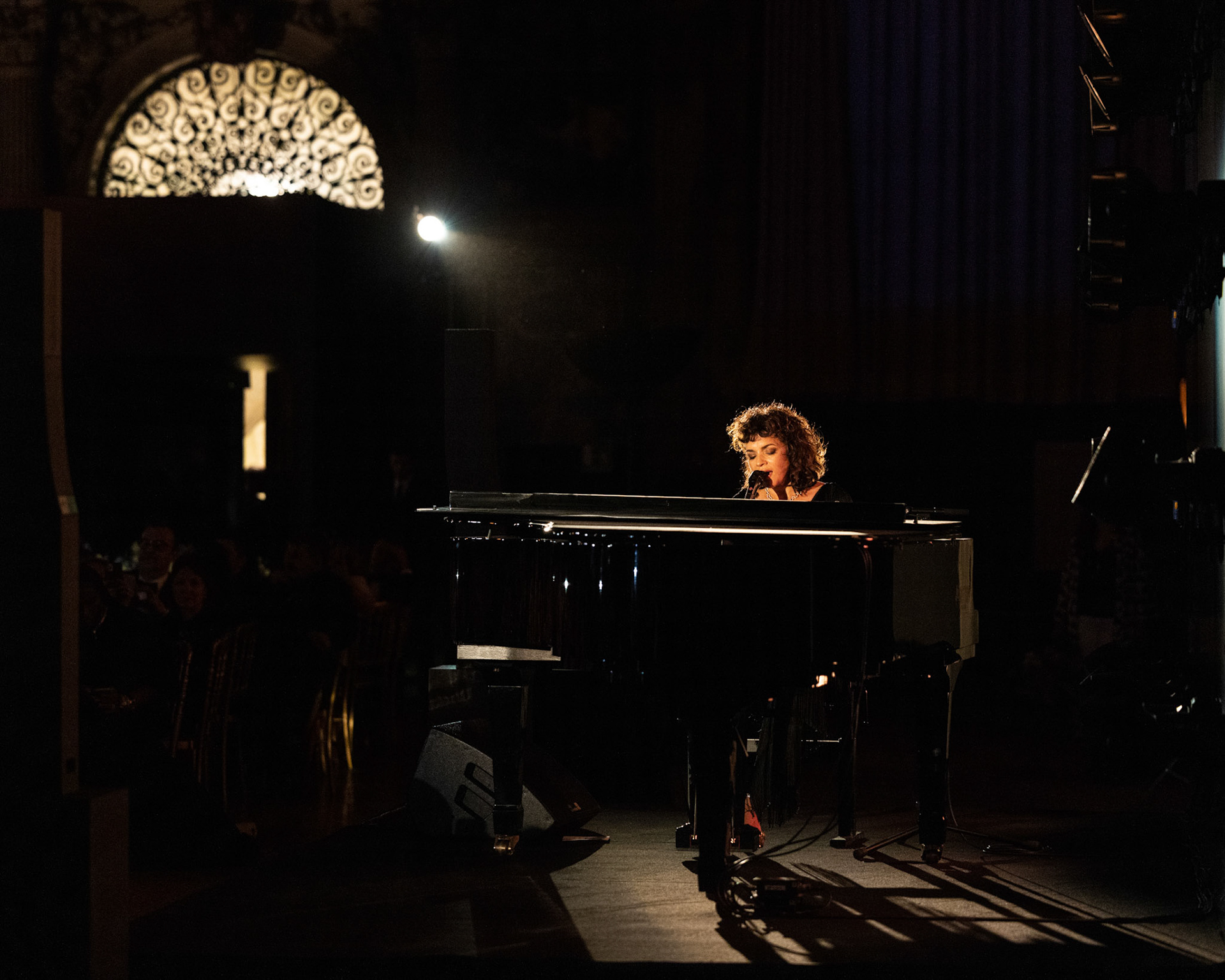 Norah Jones performs at the "Bulgari Mediterranea High Jewelry" event at Palazzo Ducale on May 16, 2023 in Venice.