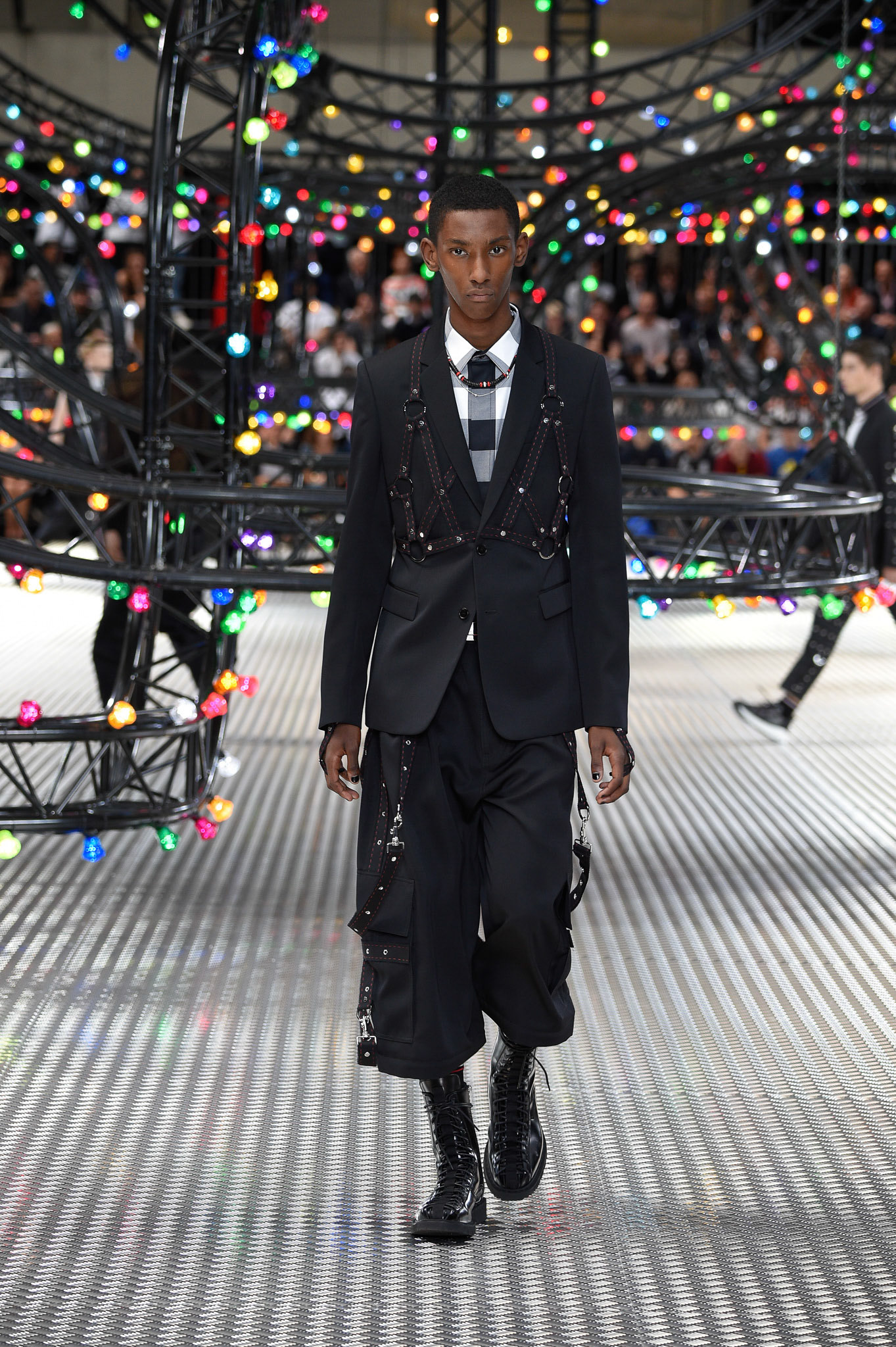 A model walks the runway during the Dior Homme Menswear Spring/Summer 2017 show as part of Paris Fashion Week on June 25, 2016 in Paris, France.