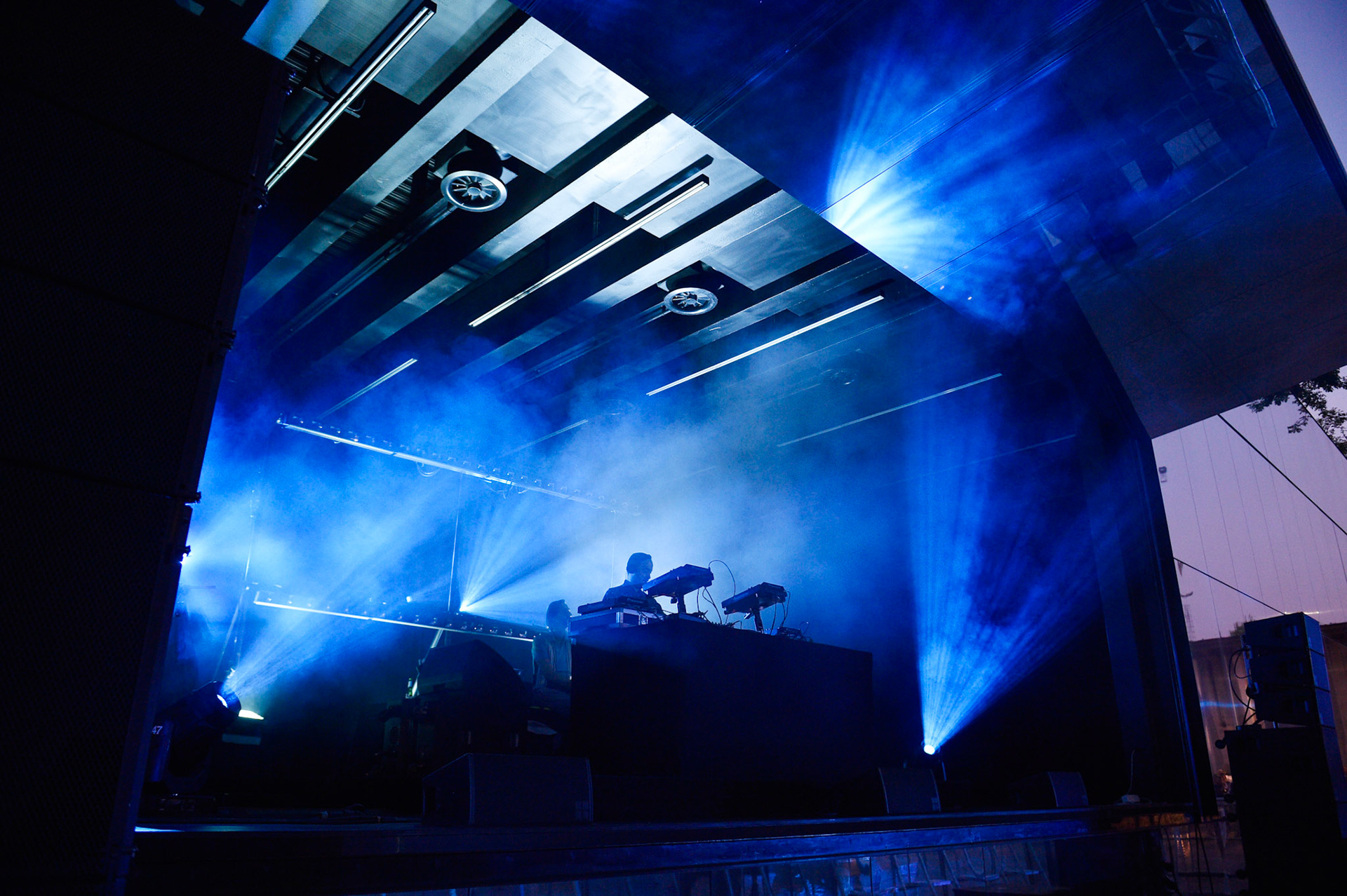 Djs Ricardo Villalobos and Craig Richards perform at the opening event of Torre at Fondazione Prada on April 19, 2018 in Milan, Italy.