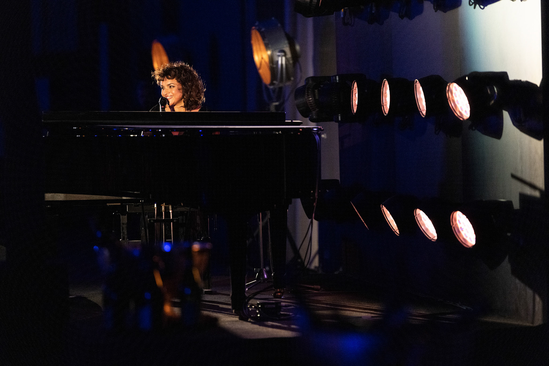 Norah Jones performs at the "Bulgari Mediterranea High Jewelry" event at Palazzo Ducale on May 16, 2023 in Venice.