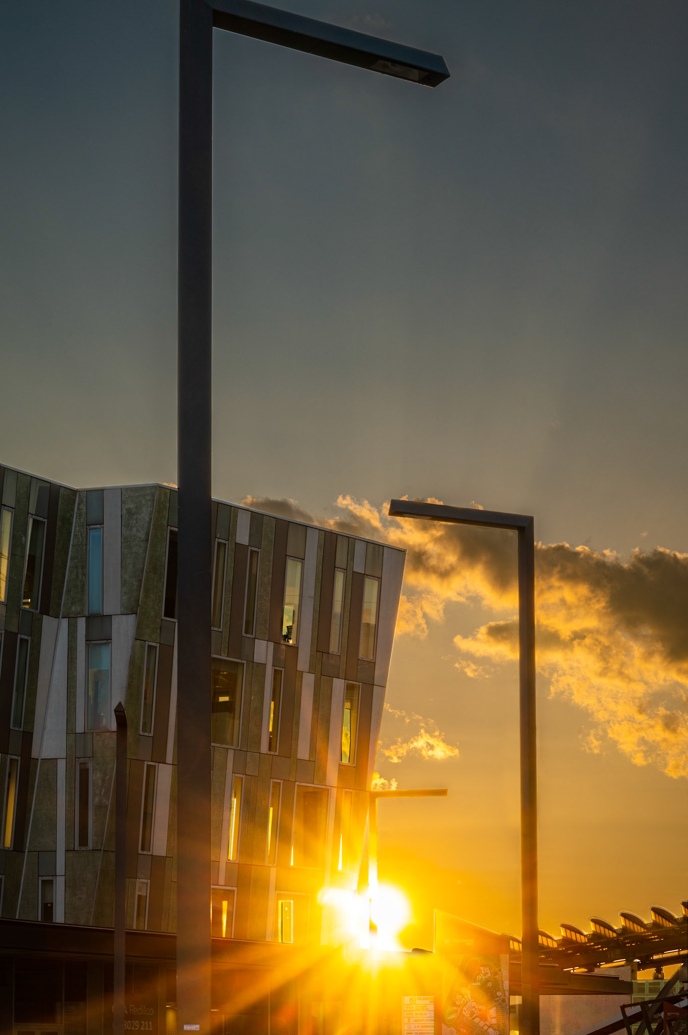 Milano Fiori architecture sunset