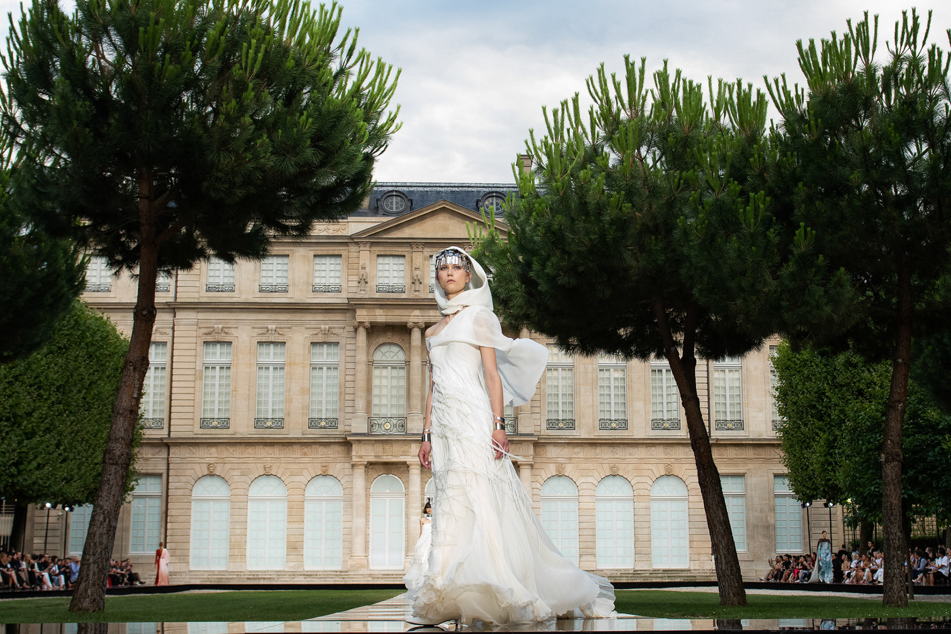 A model walks the runway during the Givenchy Haute Couture Fall Winter 2018/2019 show as part of Paris Fashion Week on July 1, 2018
