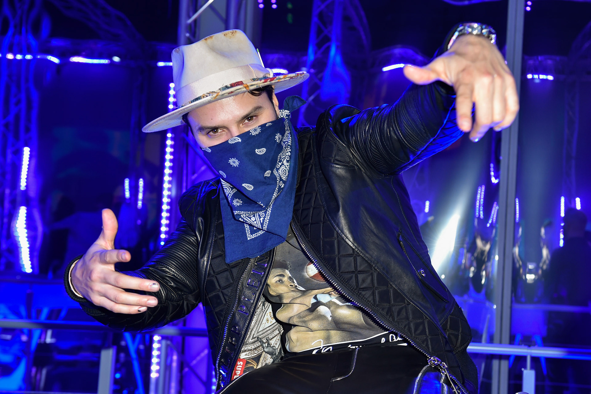 Alec Monopoly attends the Plein Sport party during Milan Men's Fashion Week Fall/Winter 2017/18 on January 14, 2017 in Milan, Italy