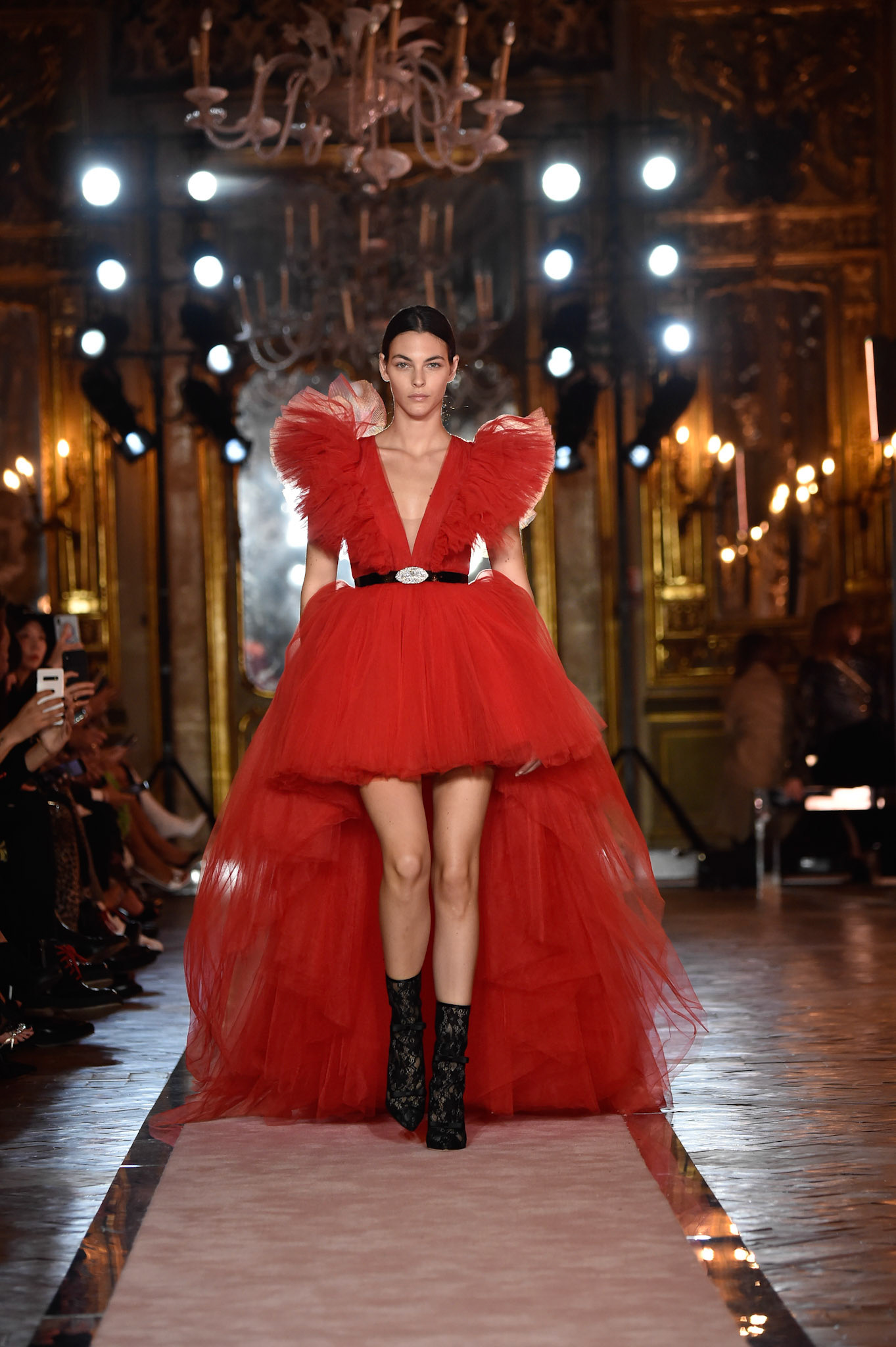 The model Vittoria Ceretti walks the runway during the Giambattista Valli Loves H&amp;M show