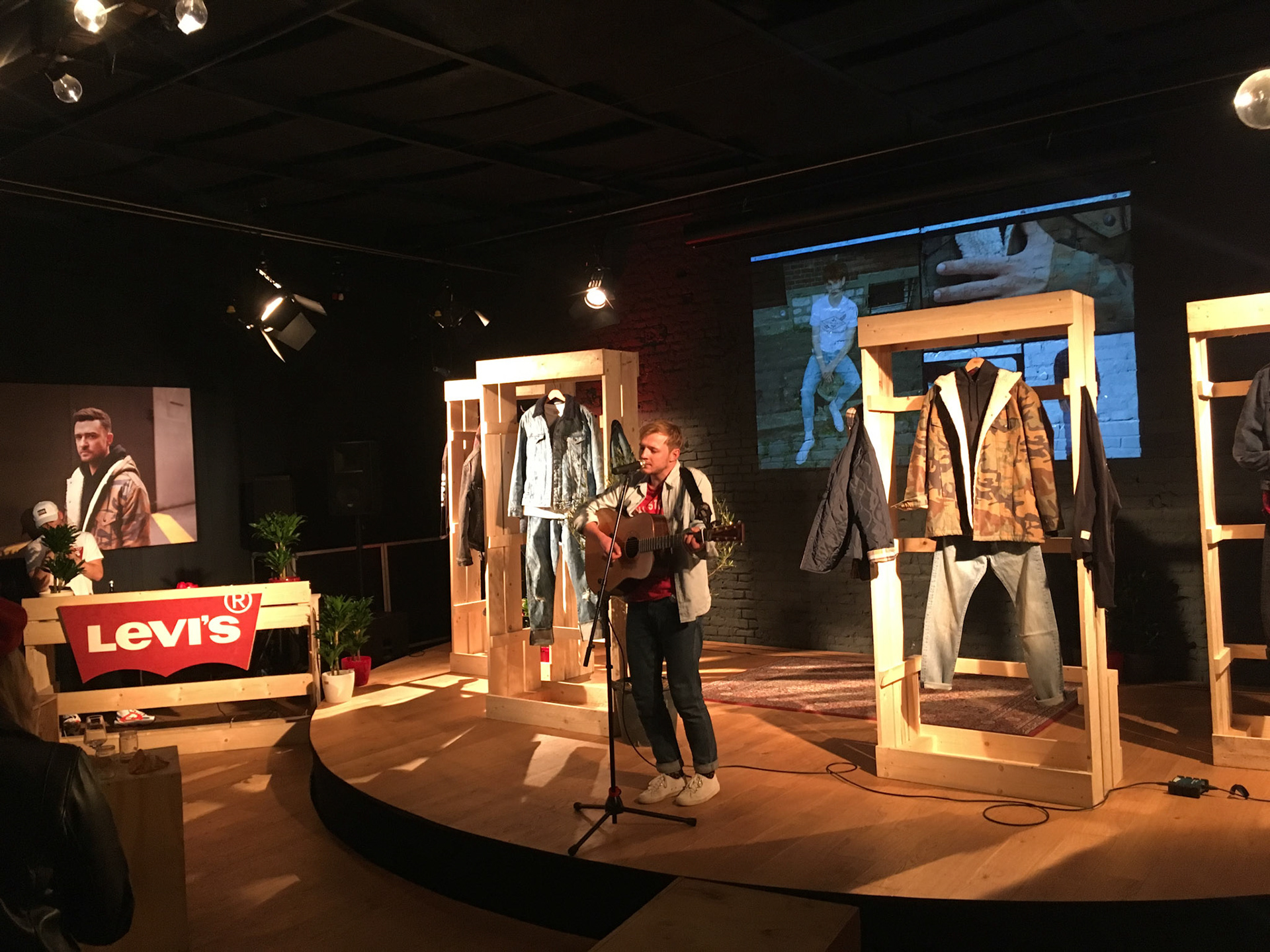 Event Design a technická produkce akce Levi's - Justin Timberlake collection launch