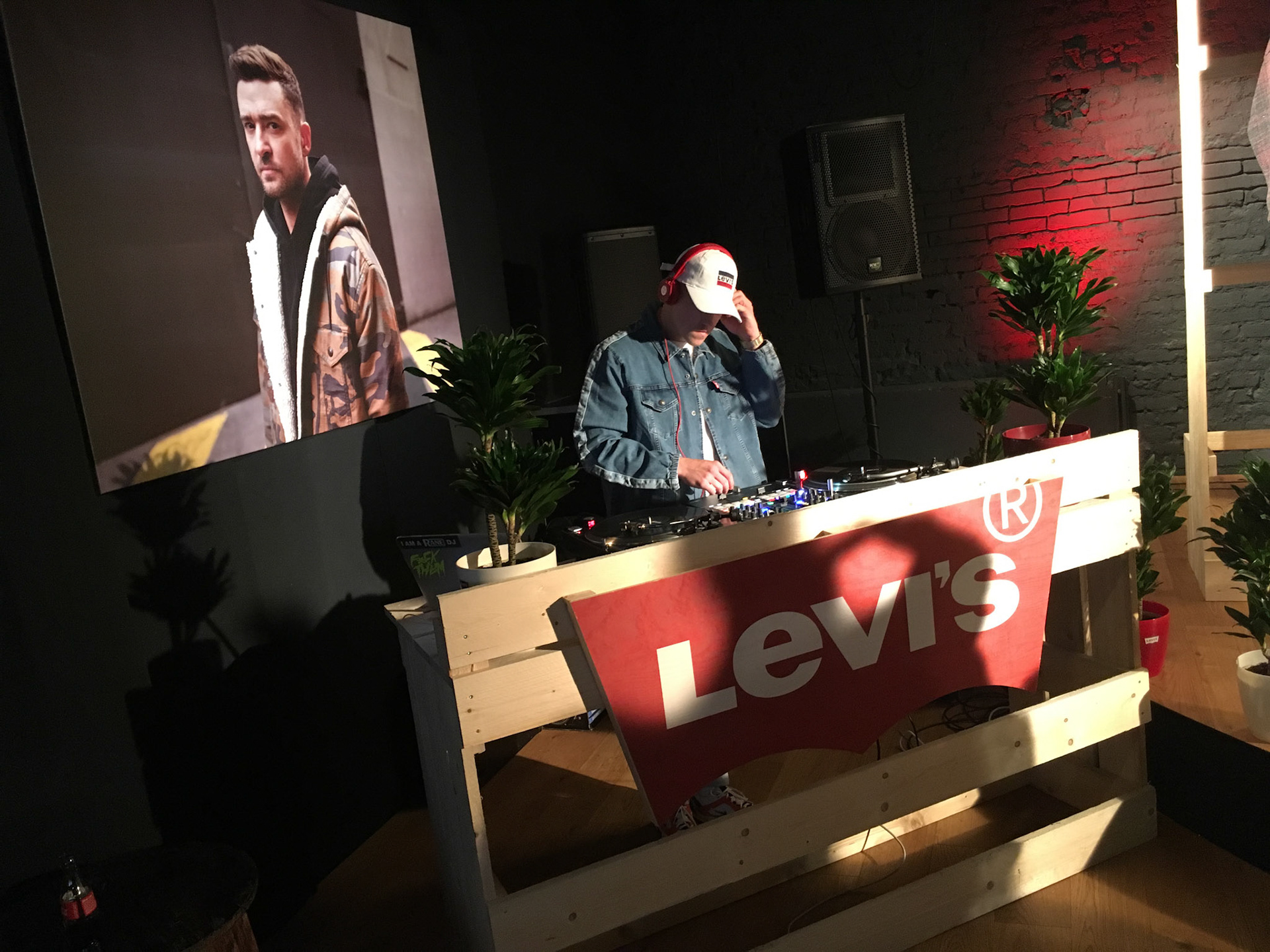 Event Design a technická produkce akce Levi's - Justin Timberlake collection launch