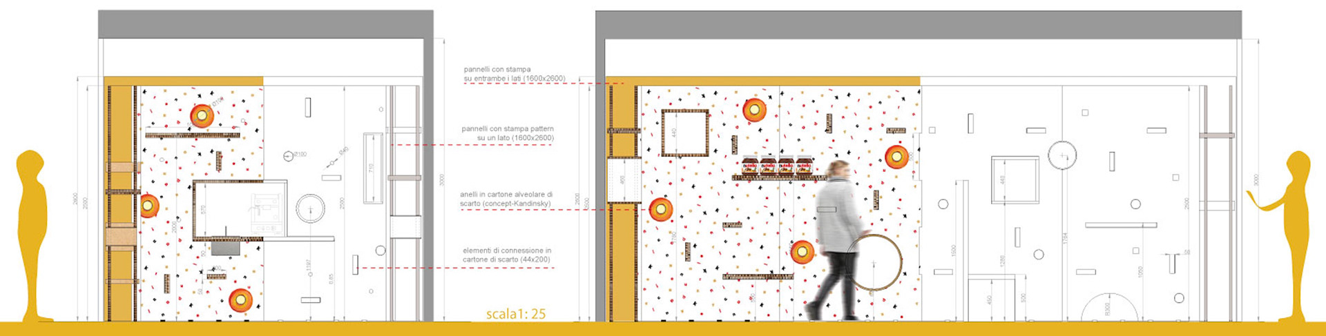 S and M size rooms | section