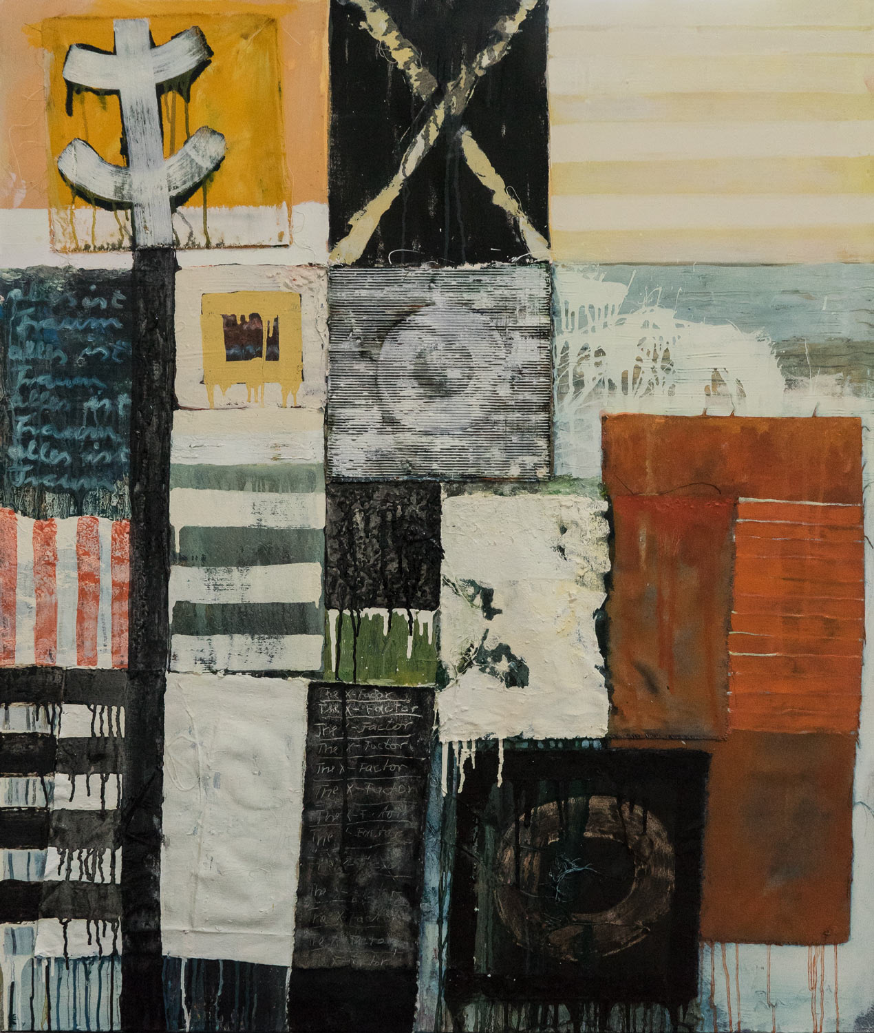 Masch, THE-X-FACTOR - mixed media on canvas, 120x100 cm