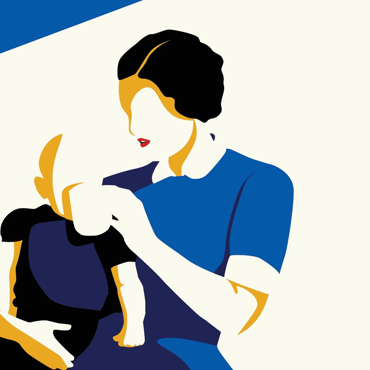 Mother and Child Illustration
