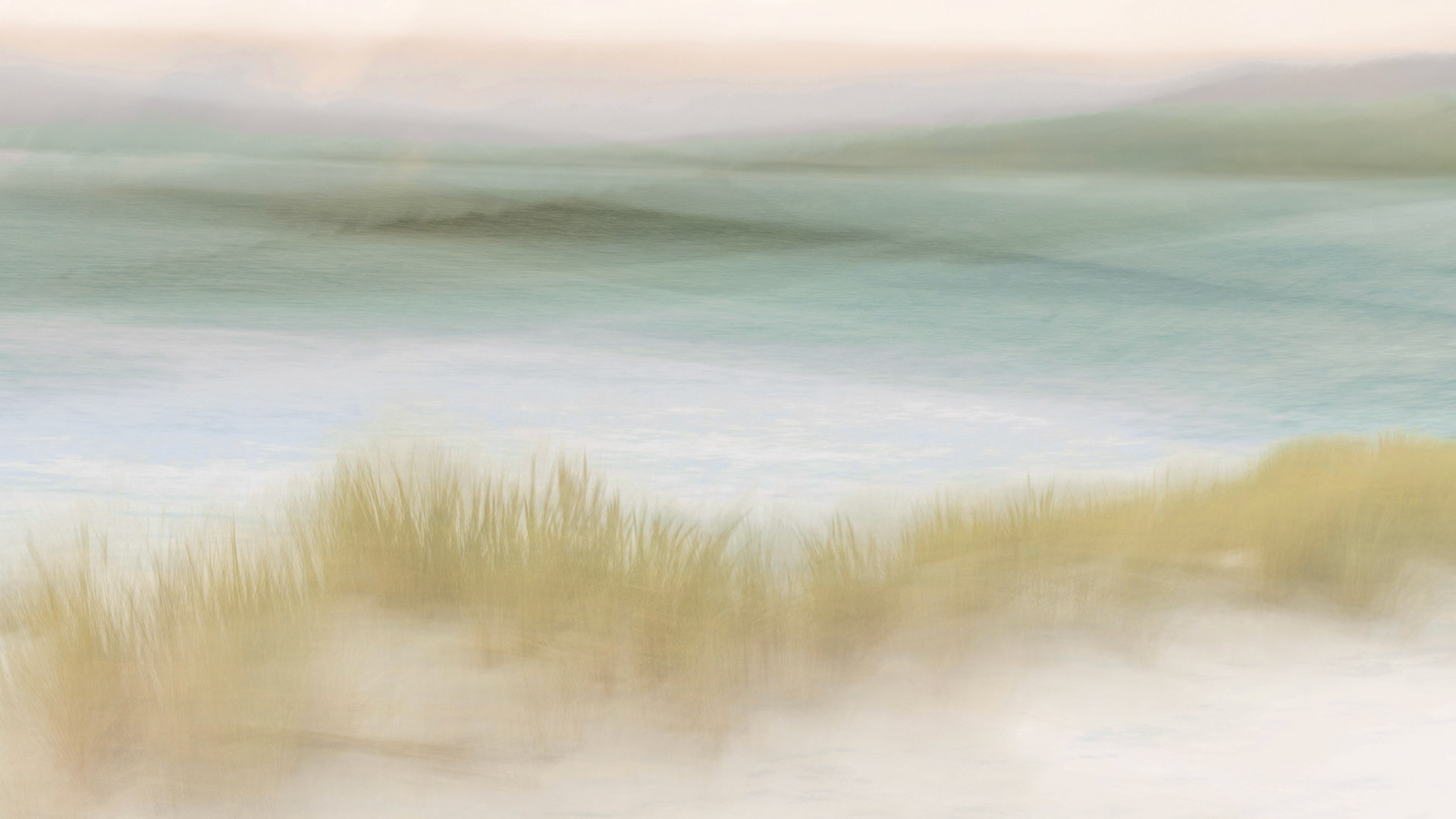 An ICM (intentional camera movement) and double-layer photography on the beach of  Ameland, one of the Wadden Islands - the Netherlands