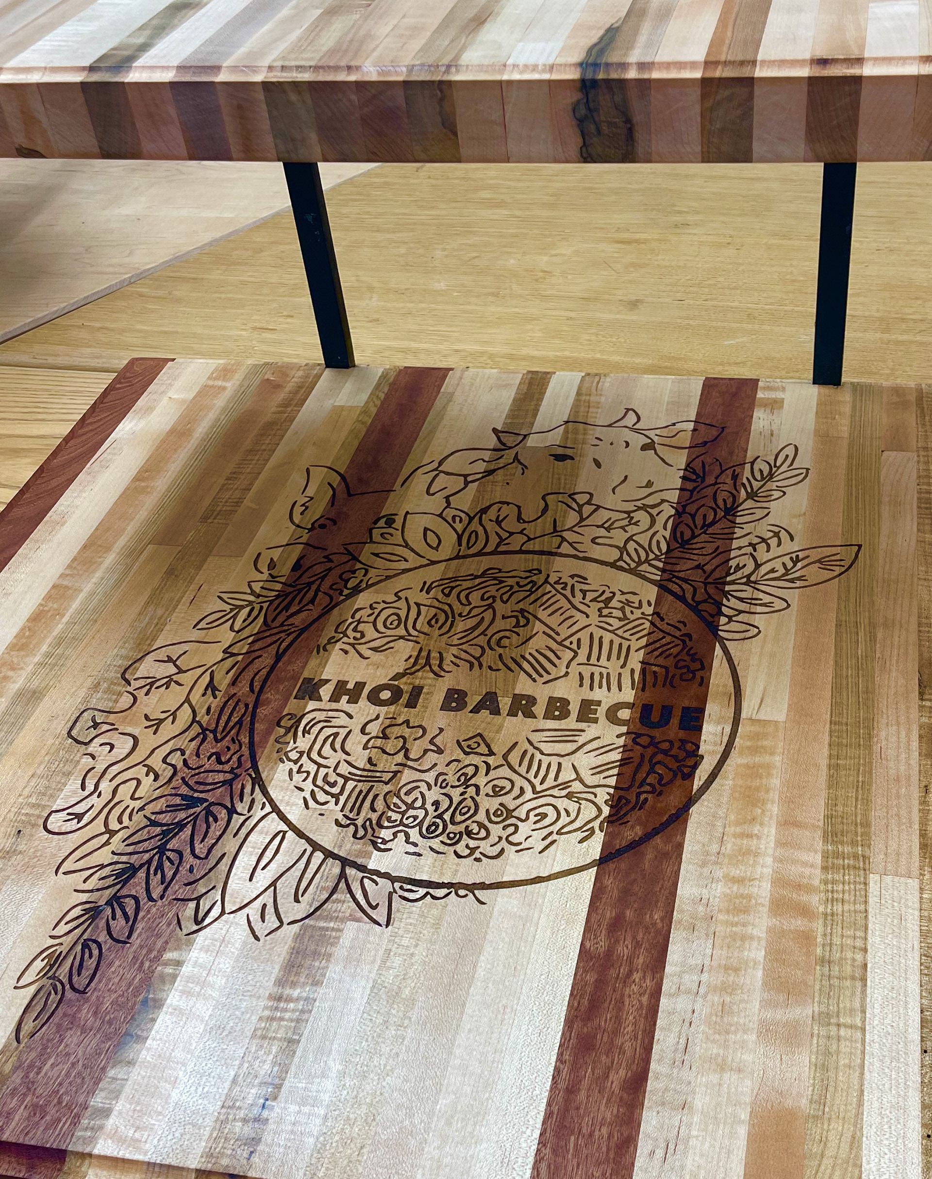 CUSTOM CNC ETCHED WOOD CUTTING BOARD