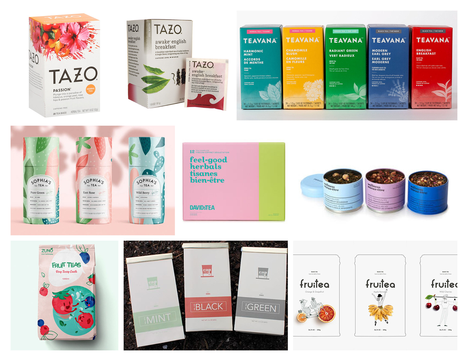 Moodboard for design of packaging