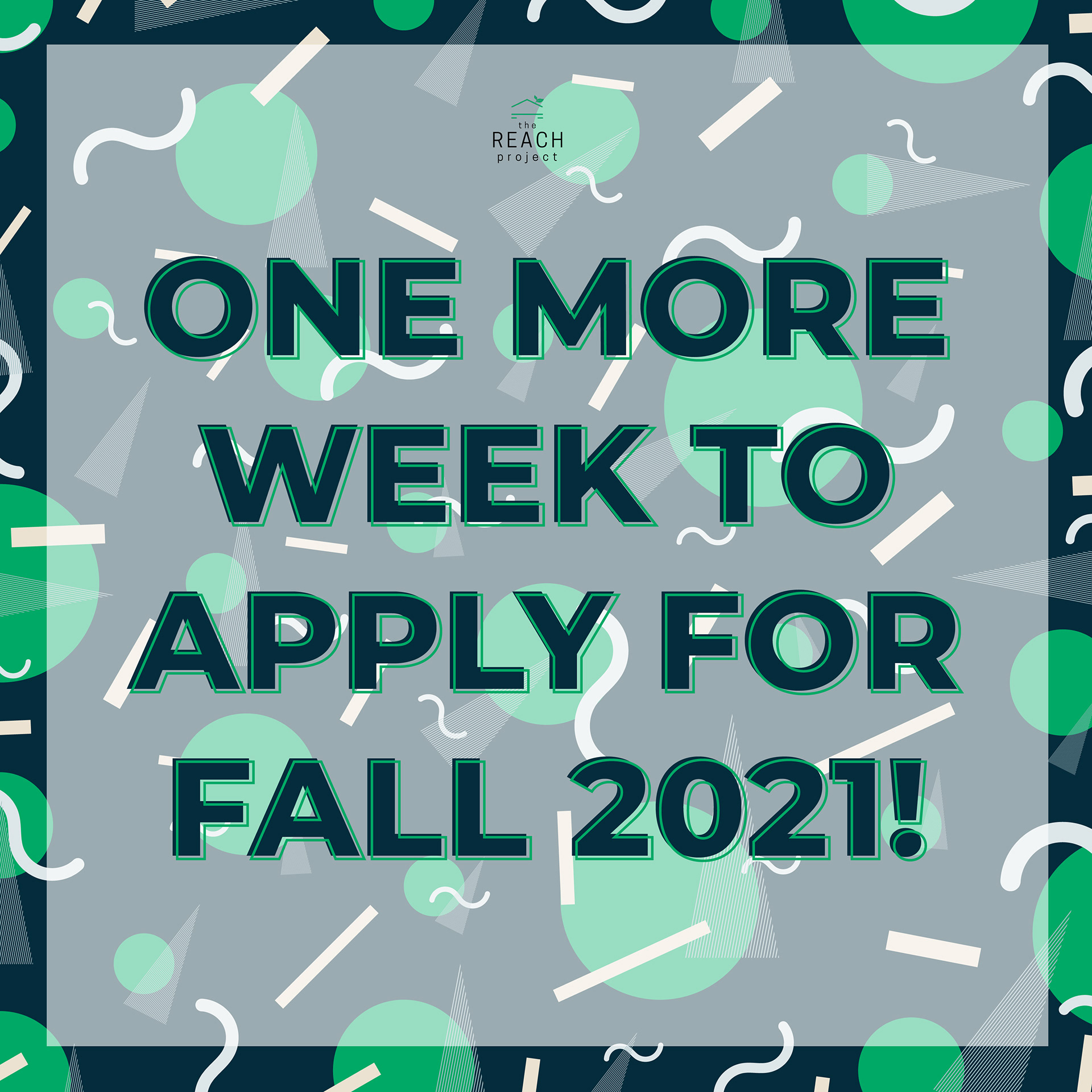 This is one of the ads we put up on our Instagram and Facebook to recruit new interns for the Fall 2021 semester. I decided on this particular 90's-inspired pattern to catch the eye of our viewers and also to convey that interning for The REACH Project is fun and worthwhile experience.