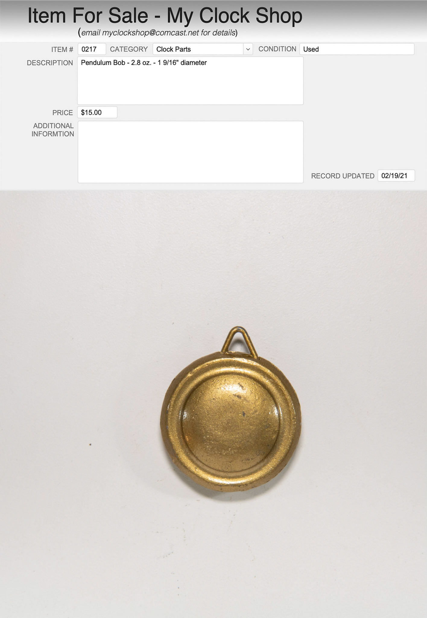 Item # 0217