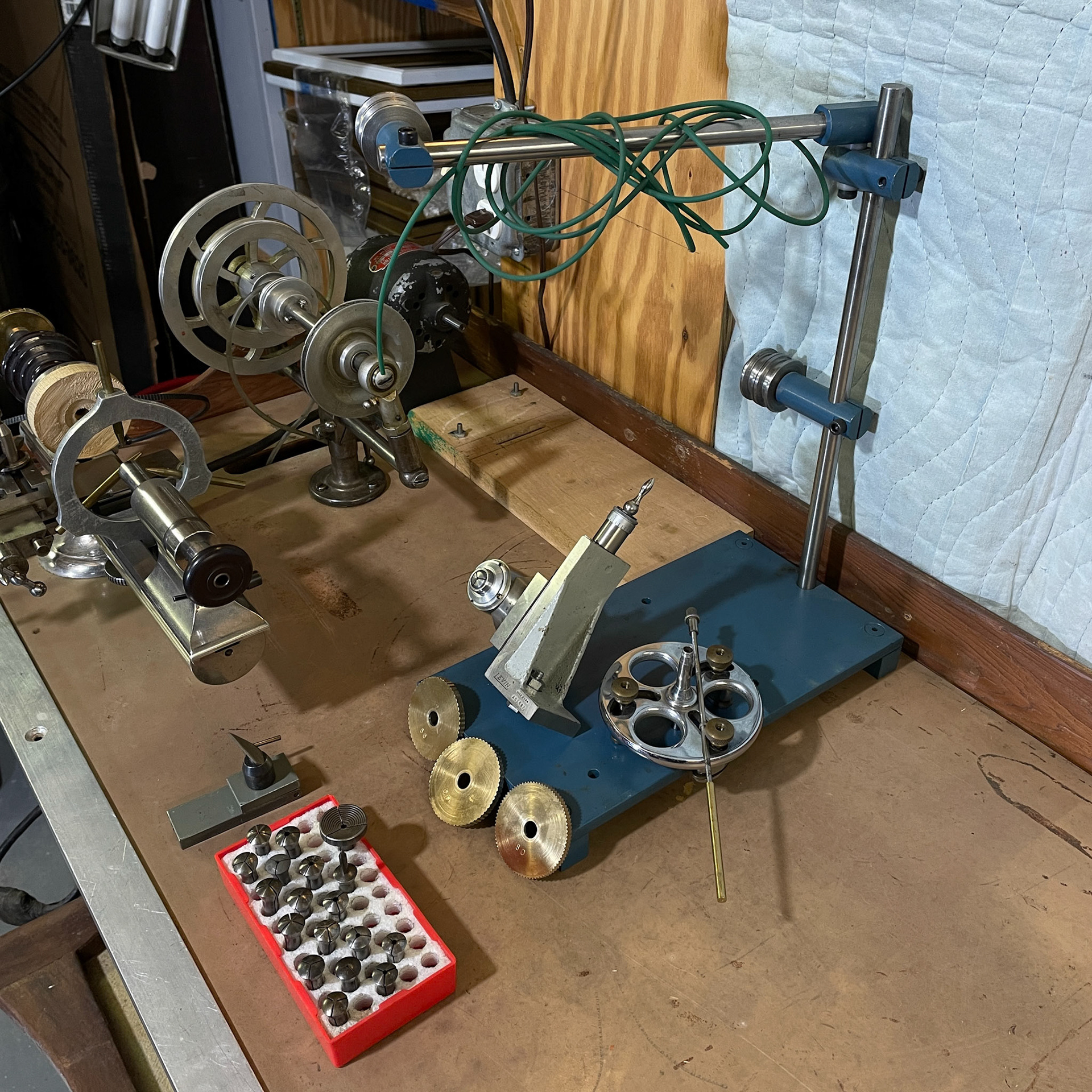 Levin 8mm Watchmaker's Lathe with Tooling and Accessories